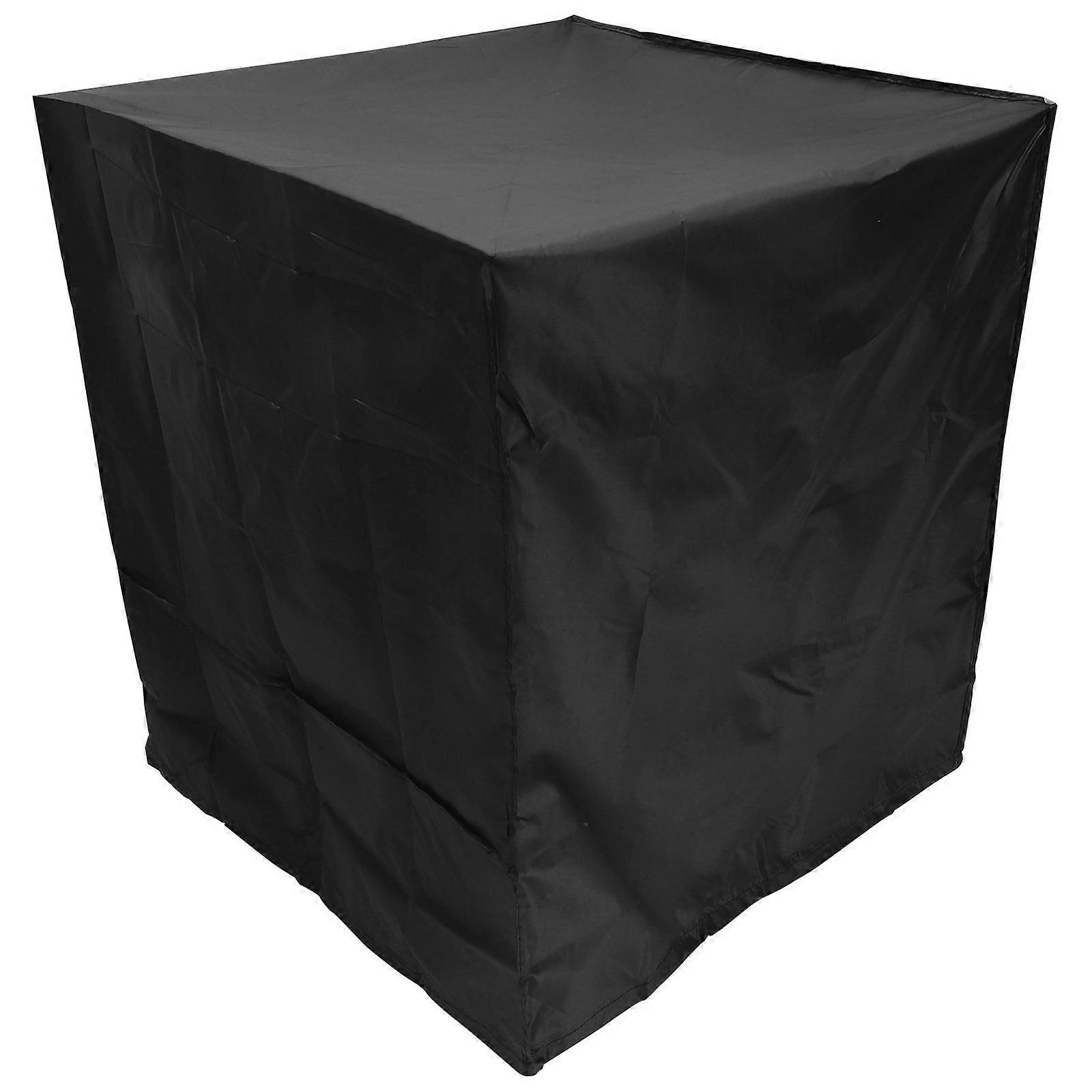 Air Conditioning Cover for Outdoor Unit   Polyester Washing Machine Protector, Black