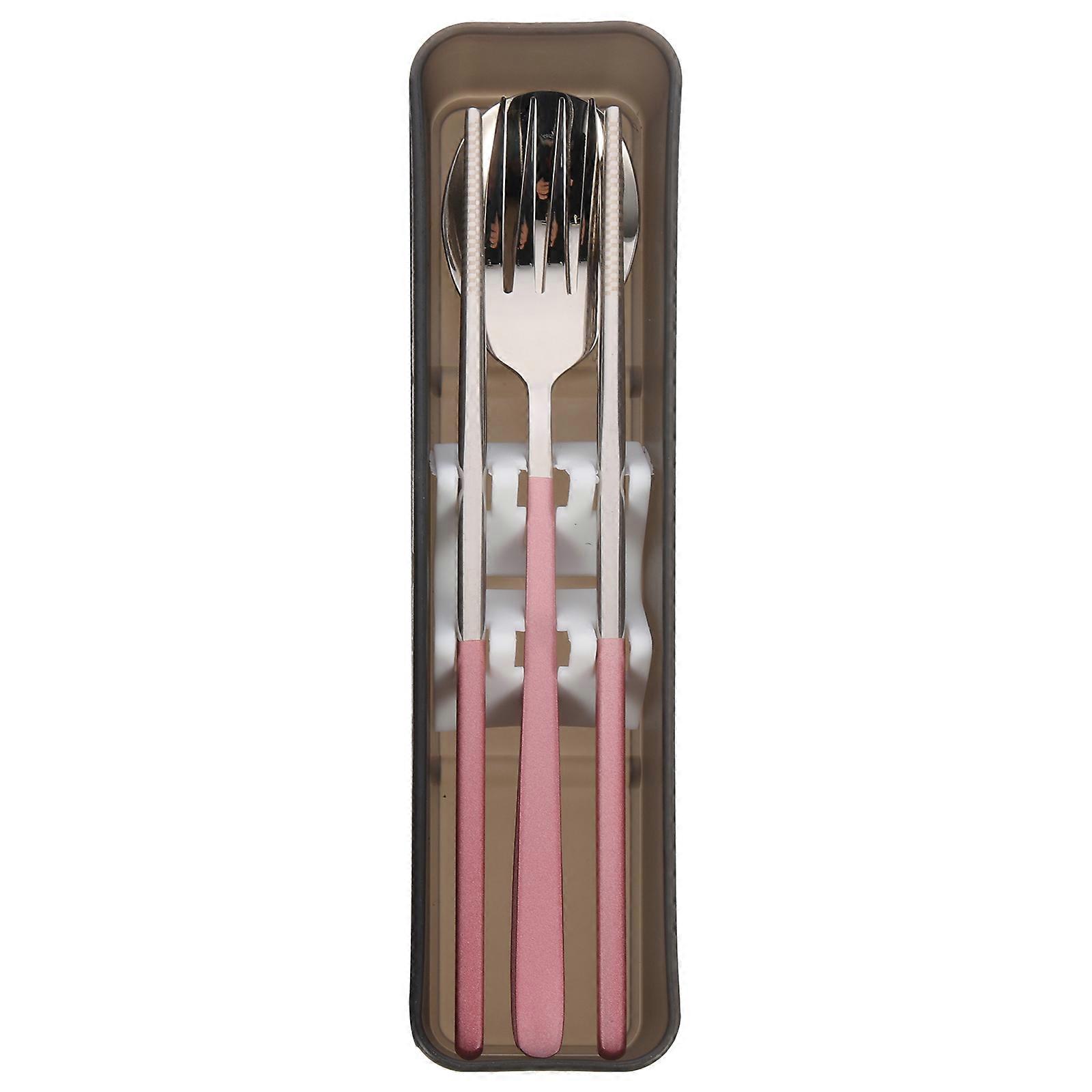 Stainless Steel Portable Lunch Box Utensil Set with Spoon, Fork, Chopsticks for Outdoor Activities and Picnics – Includes Storage Case