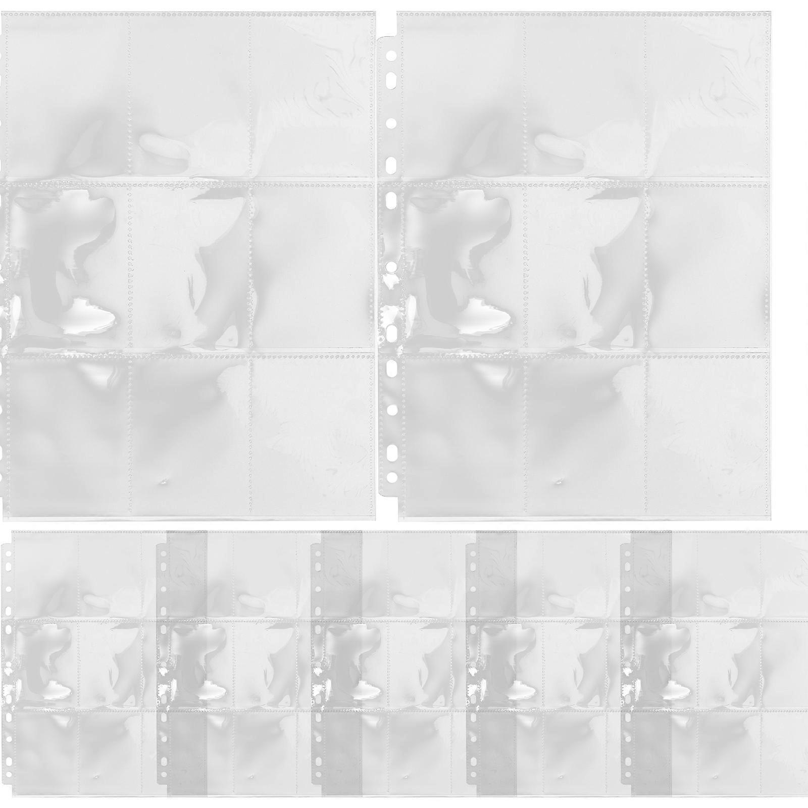 Card Binder Replacement Pages Trading Card Sleeve Pages Card Collector Display Storage 10Sheets