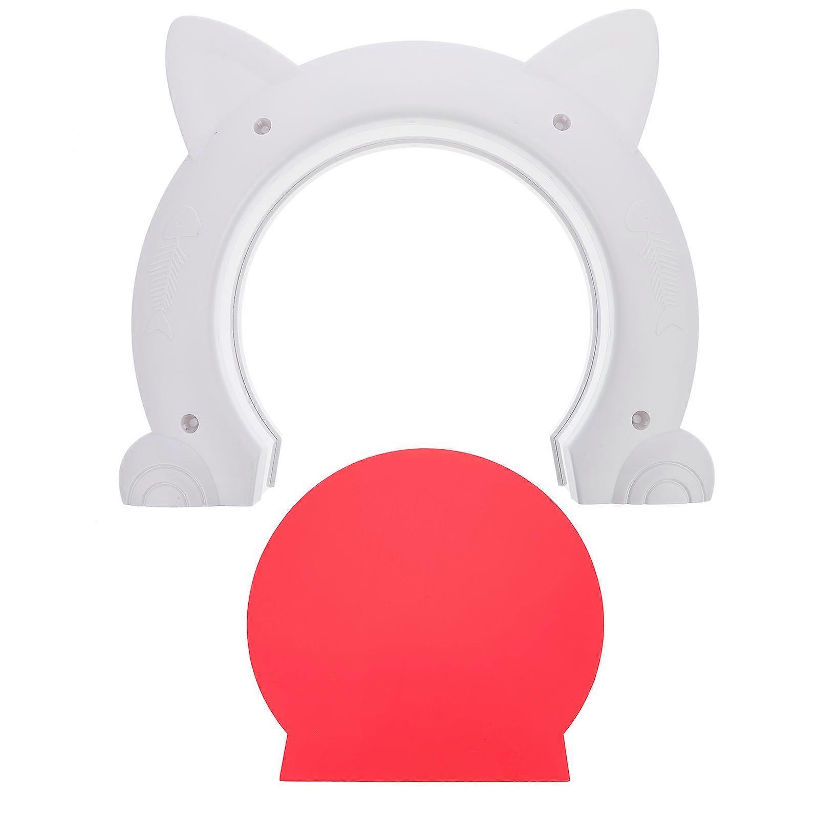 Lovely Shaped Door For Cat Access Pet Door Cat Head Shape for Home Use 26X23X6CM Abs Material 1Set
