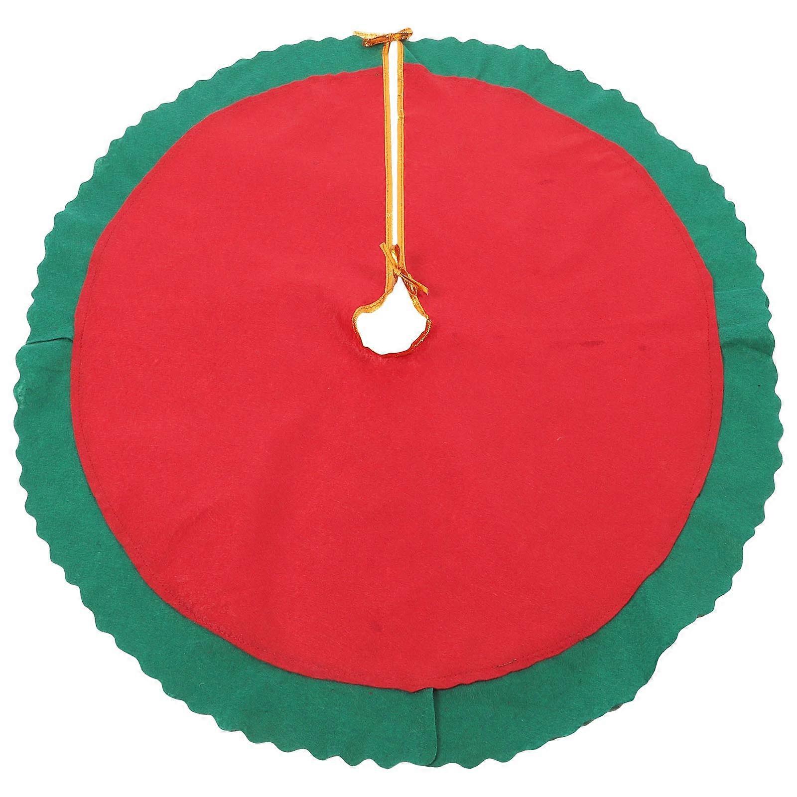 Christmas Tree Skirt Farmhouse Style Festive Decorative Square Felt Cloth .00X90.00X0.30CM 1Pack