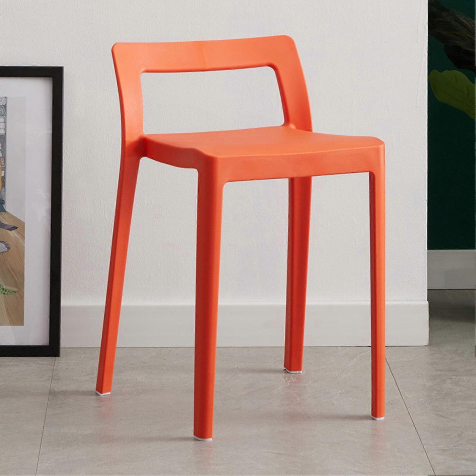 Stackable Dining Chairs in Set of 2, Orange Ref: 5583