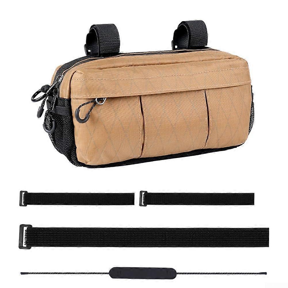 Light, waterproof handlebar bag for mountain bikes with organized storage and easy tallation