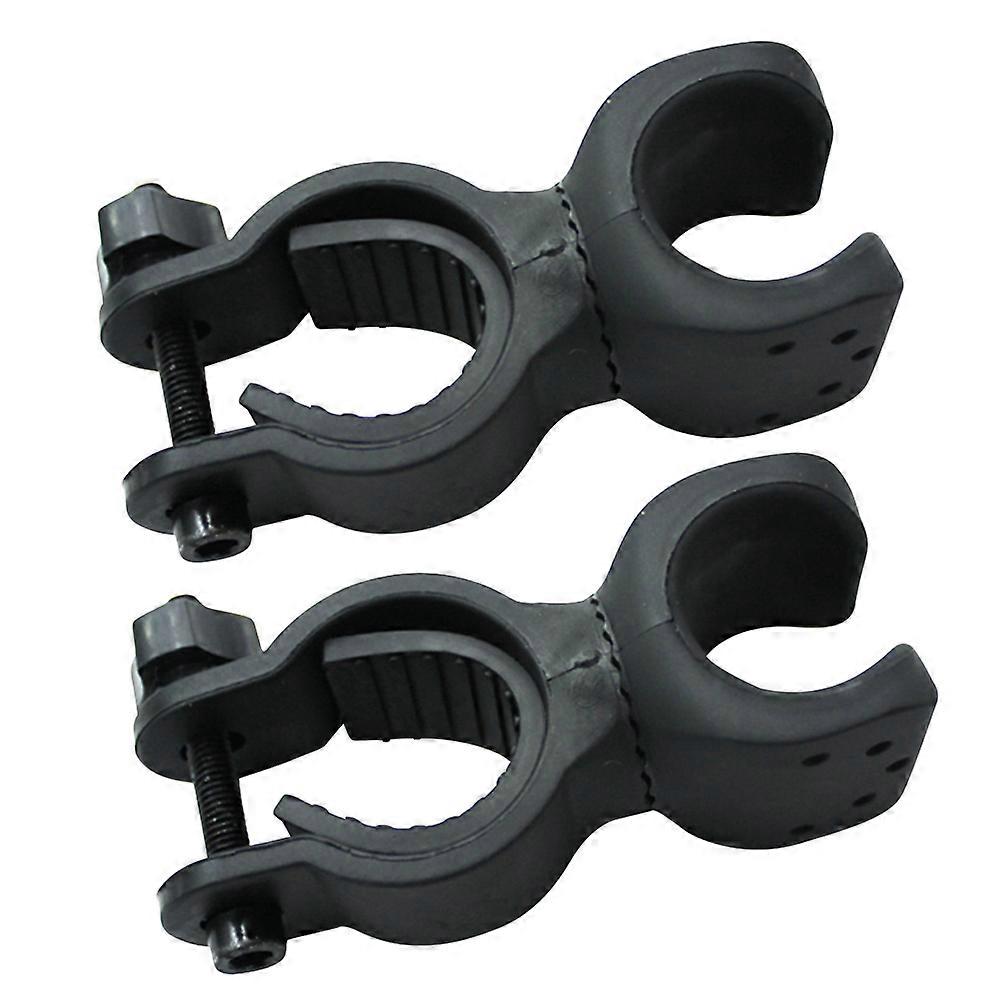Cycling Flashlight Mount Adjustable Rubber Bike Clamp for Torch or Flashlight 2Pcs
