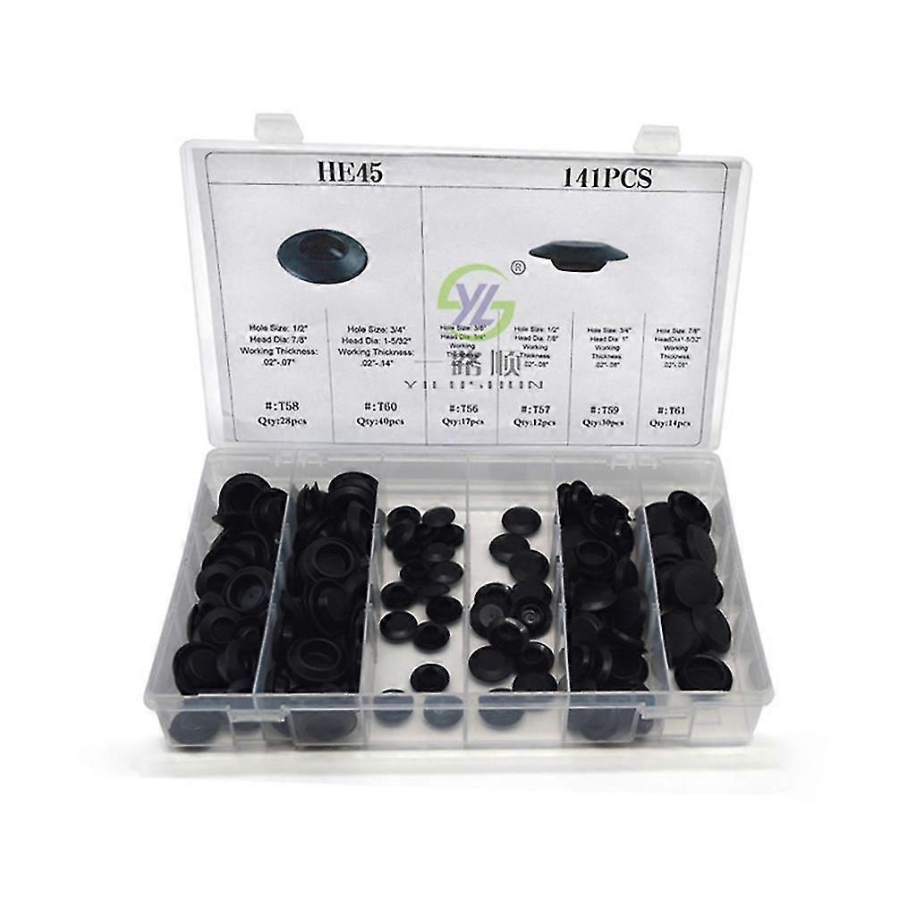 141 Piece Car Body Plastic Plug Button Flush Mount Sheet Metal Hole Plugs