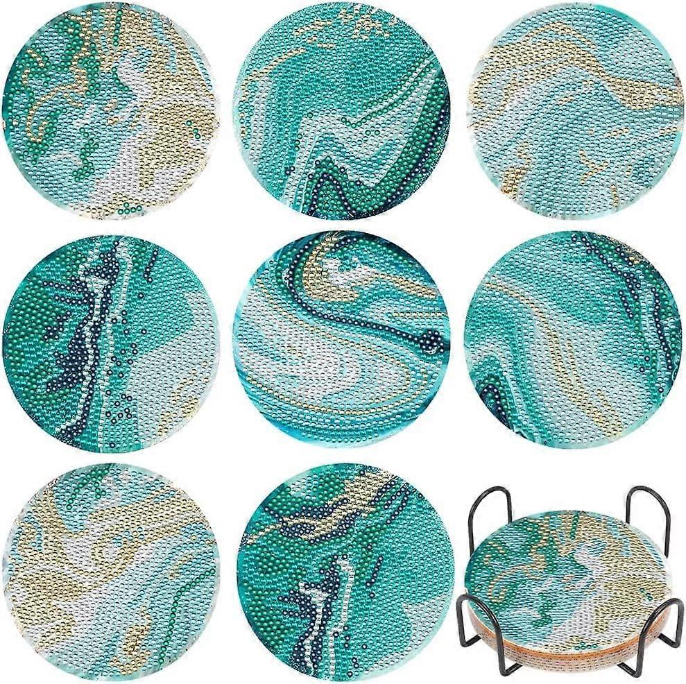 1 set of round coasters, DIY ocean coasters