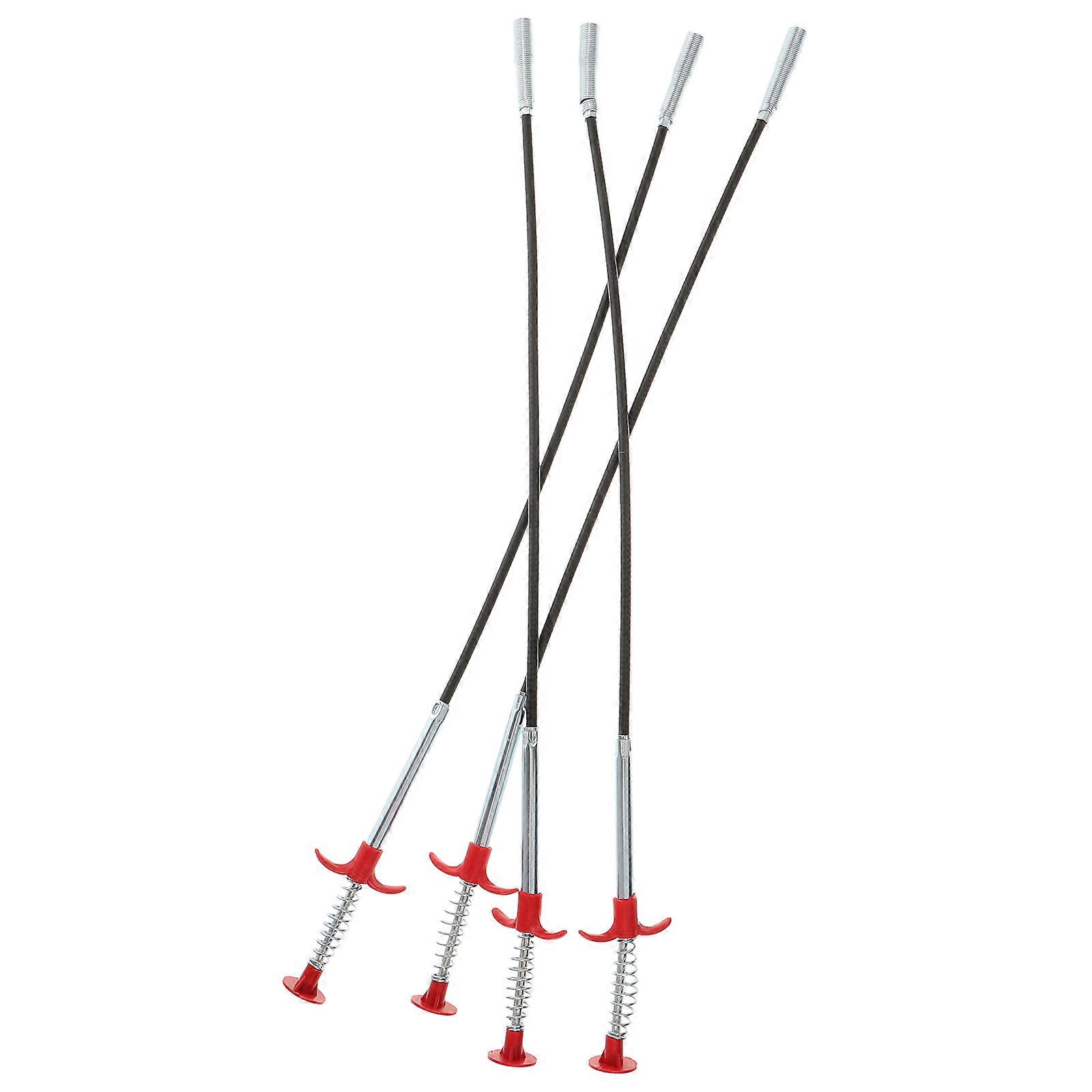 The **4pcs Flexible Steel Drain Grabber Tool with Claw** is a practical and handy set designed for removing clogs in like kitchen sinks, bathroom