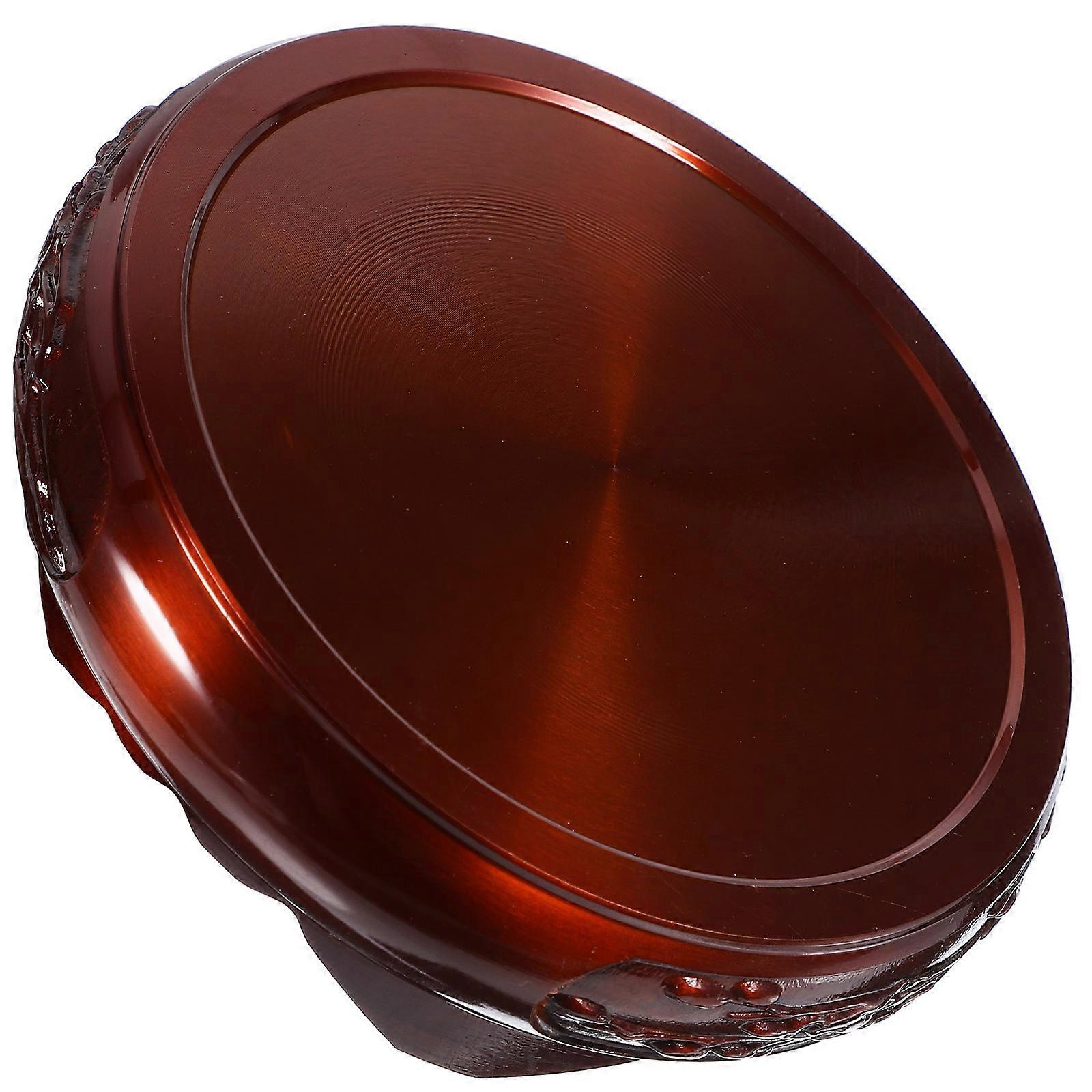 Copper Round Pedestal Stand for Display   Vintage Style Censer Base, Sturdy Decorative Stand for Incense Burners and Ornamental Use