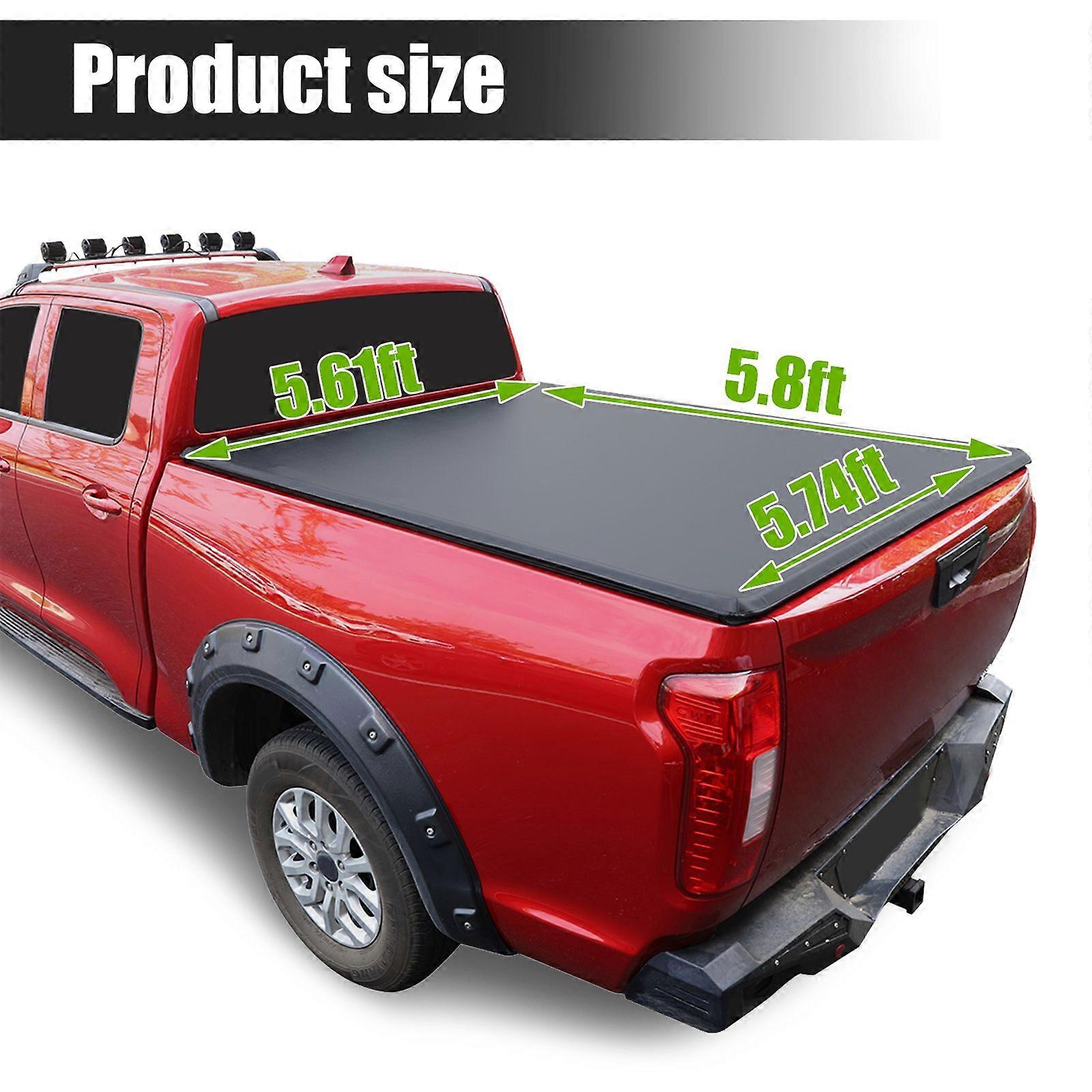 5.8FT Soft Roll~Up Tonneau Cover Truck Bed For 2014~2018 Silverado Sierra 1500 MK61422