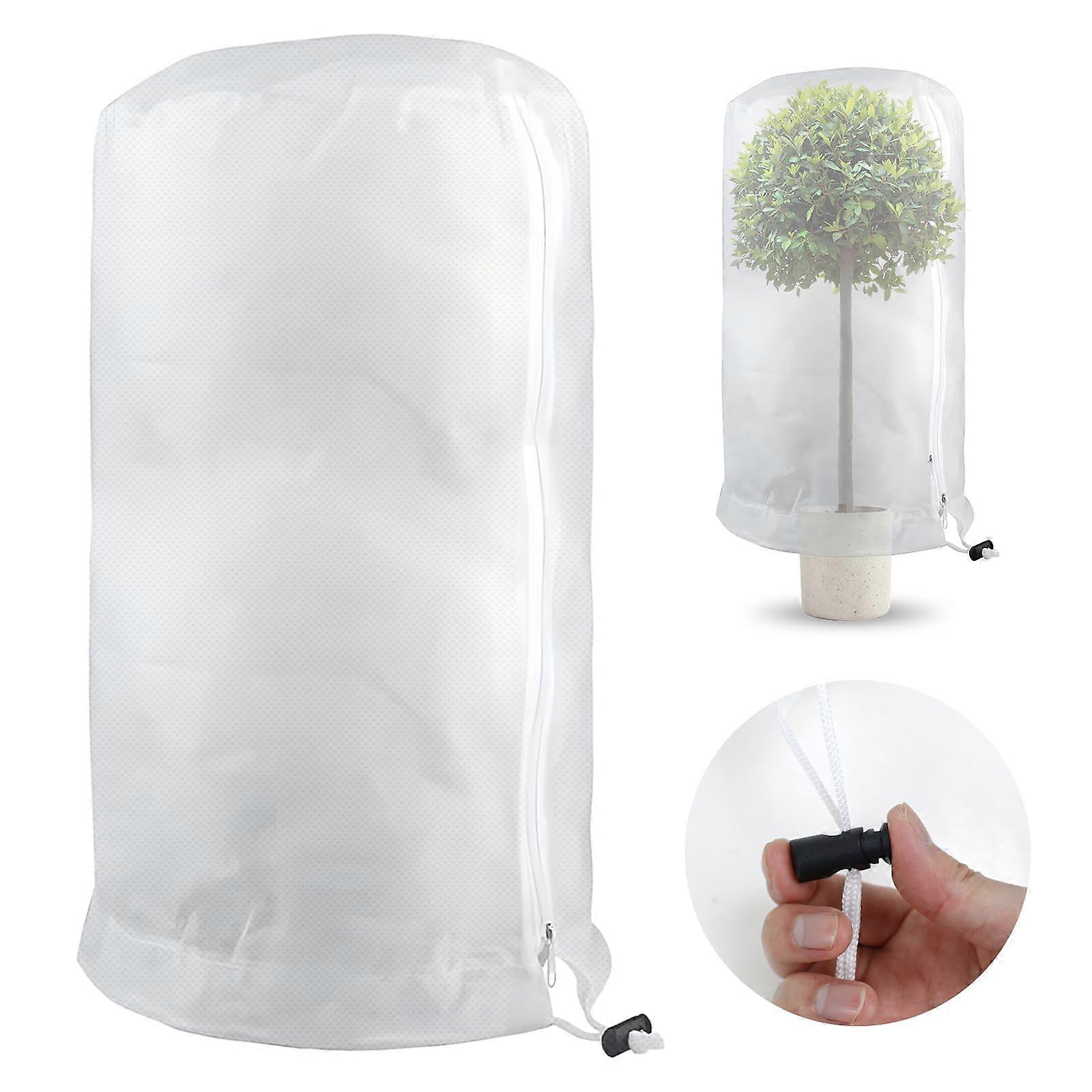 Frost Protection Protective Cover, Pot Plant Bag with Drawstring, 100 x 120 cm