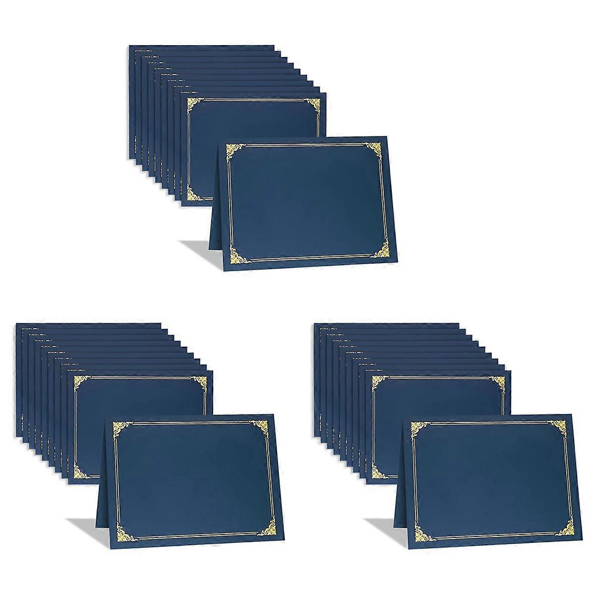 Certificate Holders, Diploma Holders, Certificate Covers with Gold Foil Border for Letter Size 8.5x1