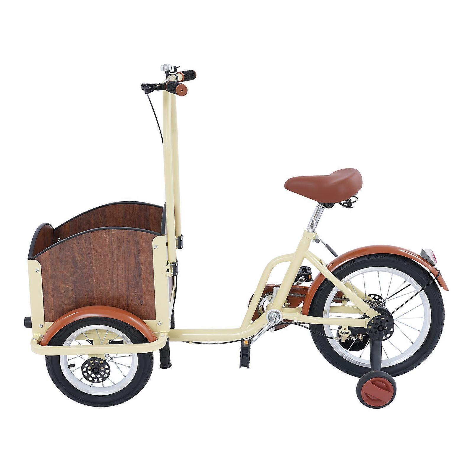 Single Speed Kinderdreirad mit Korb Hinterrad-Haltebremse