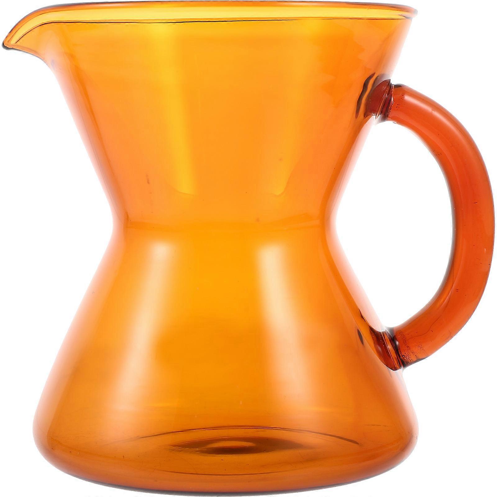 Multi Functional Glass Coffee Maker with Spout and Ergonomic Handle for Coffee, Tea, Milk Dispensing and Beverage Storage in Kitchen