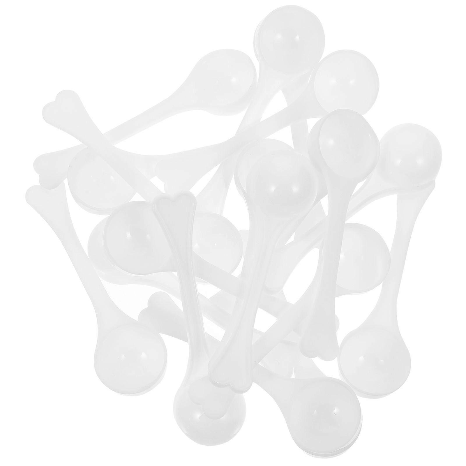 100pcs Plastic Measuring Spoons Smidgen Measuring Spoons 3g Medicines Powders Scoop