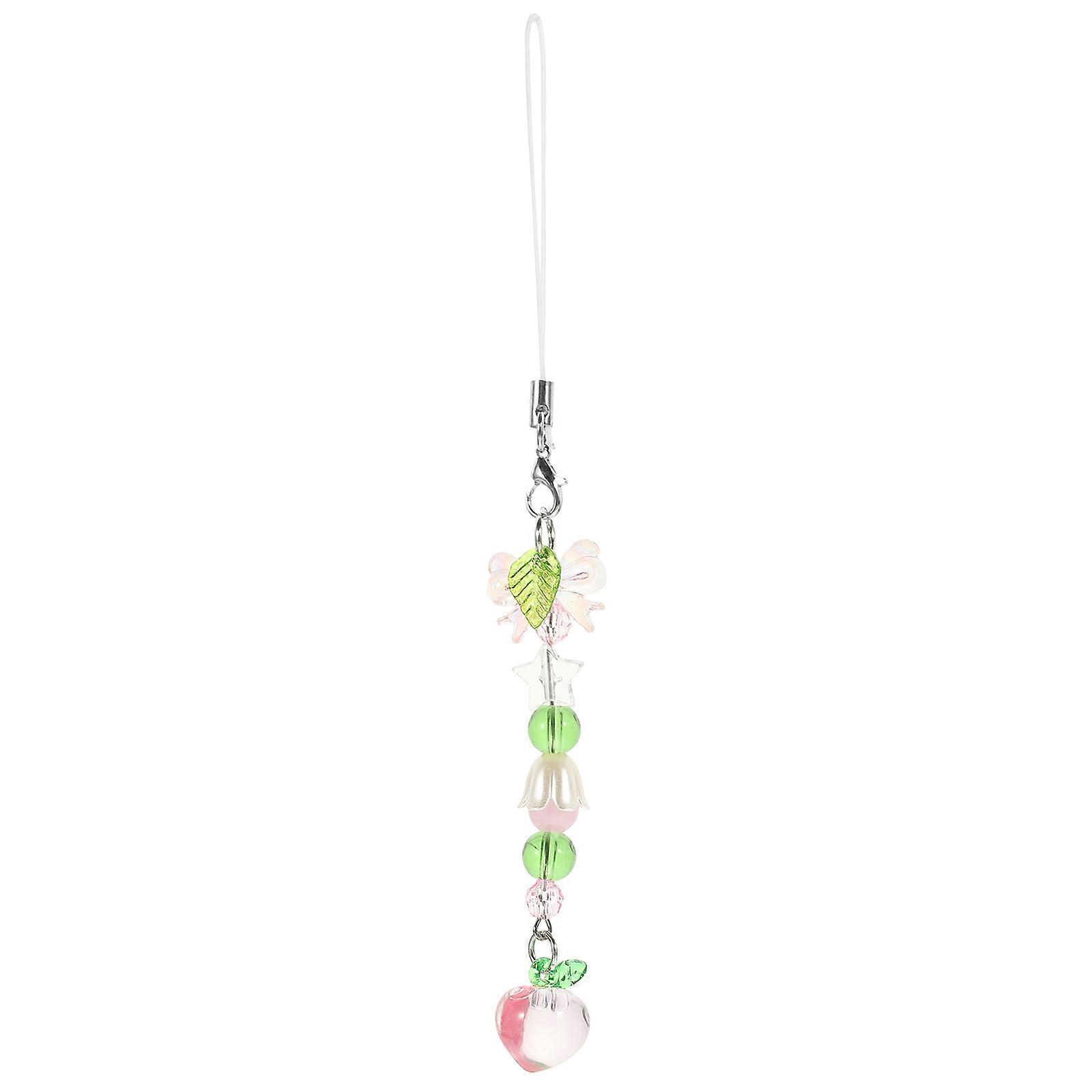 Phone Chains Mobile Phone Pendant Beaded Shape Alloy Material Everyday Use 1Set