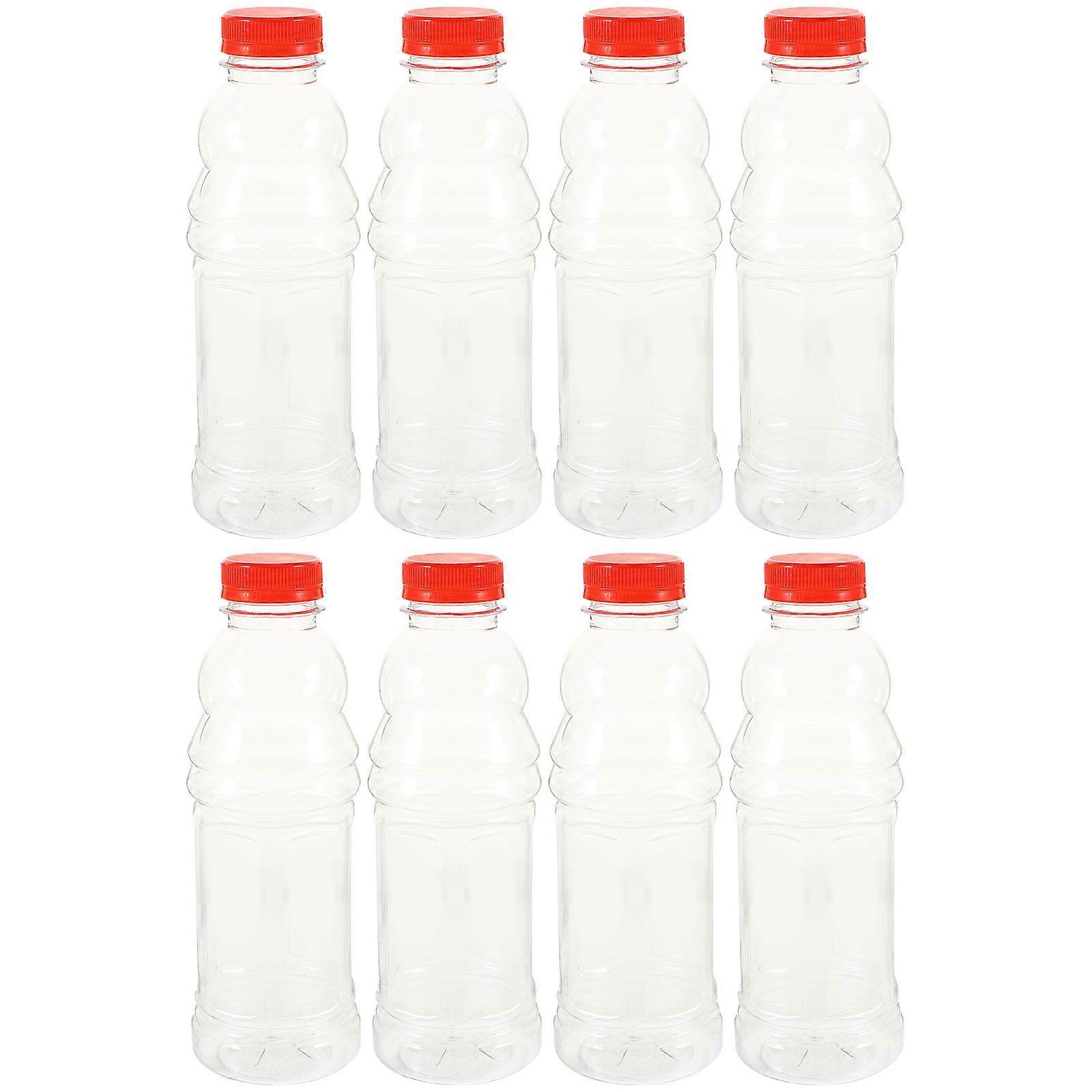 Beverage Bottles Reusable Clear Bottles for Travel 8Pcs PET Material Leak-Proof Multi-Functional