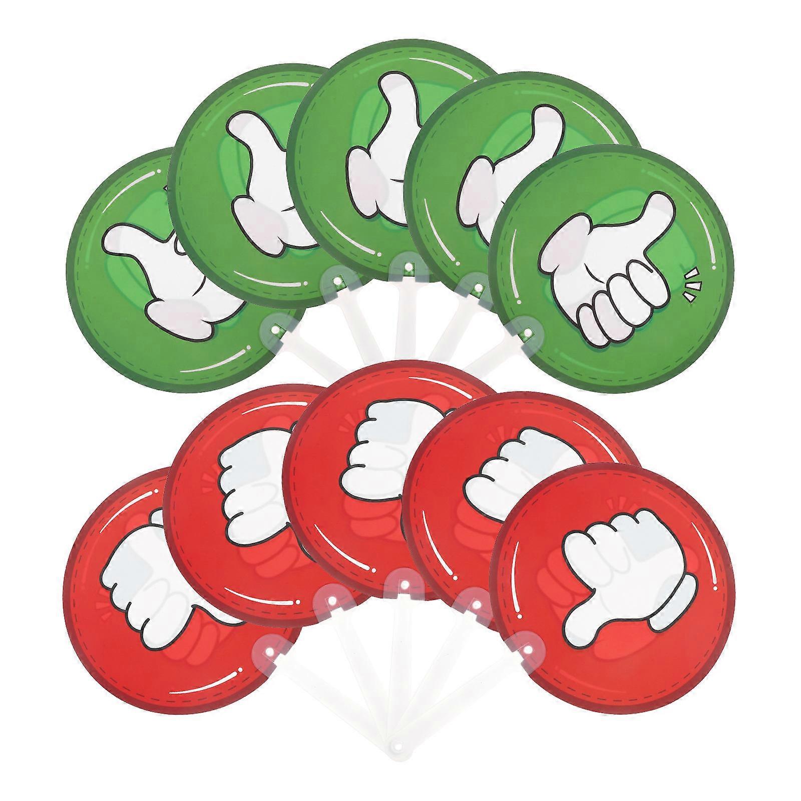 Student Response Signs Classroom Polling Paddles For Teaching Scenarios Rectangular Plastic 10Pcs