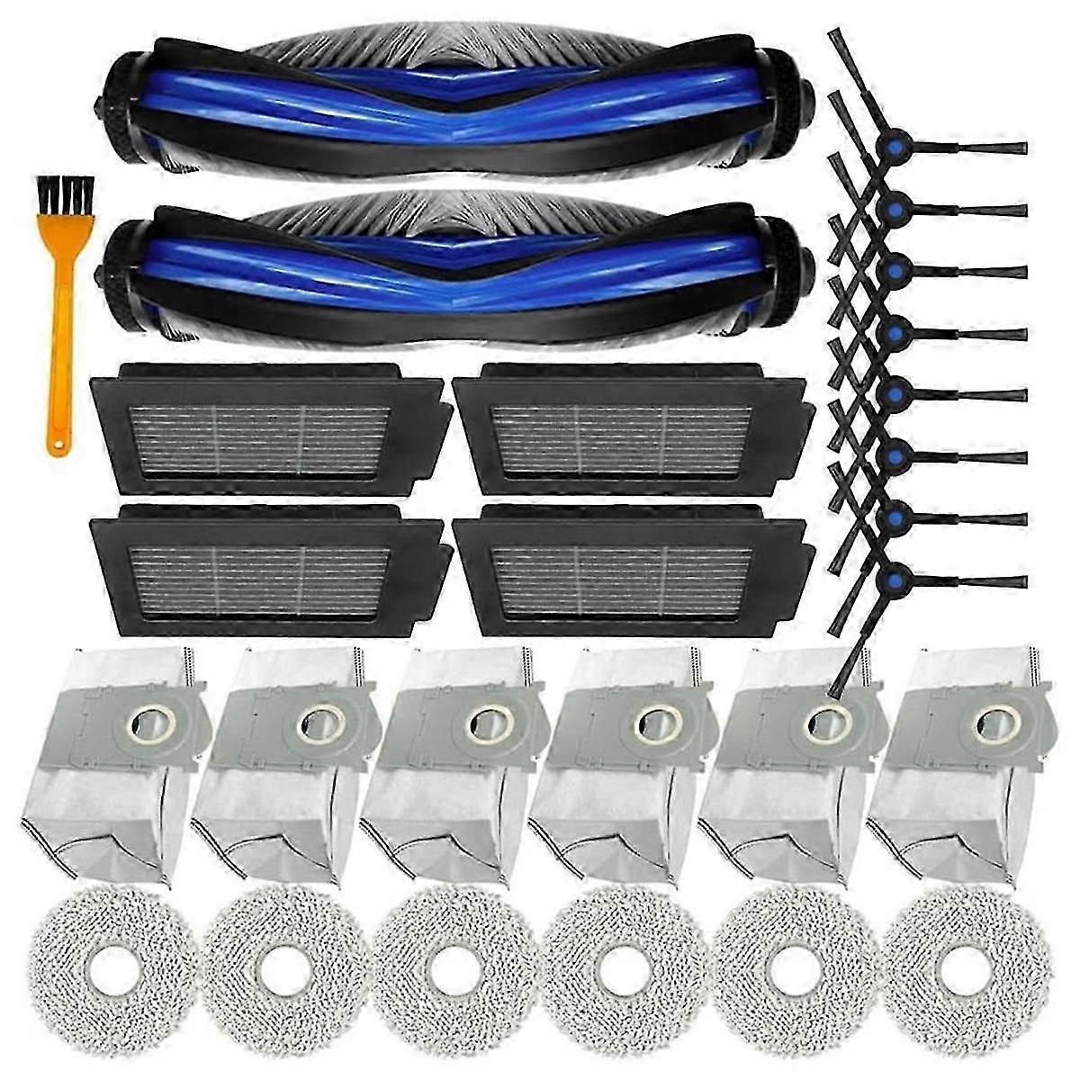 Suitable for T50 PRO 27PCS Robot Vacuum Cleaner Accessories Main Side Brush Hepa Filters Dust Bag Mop Cloths-JC