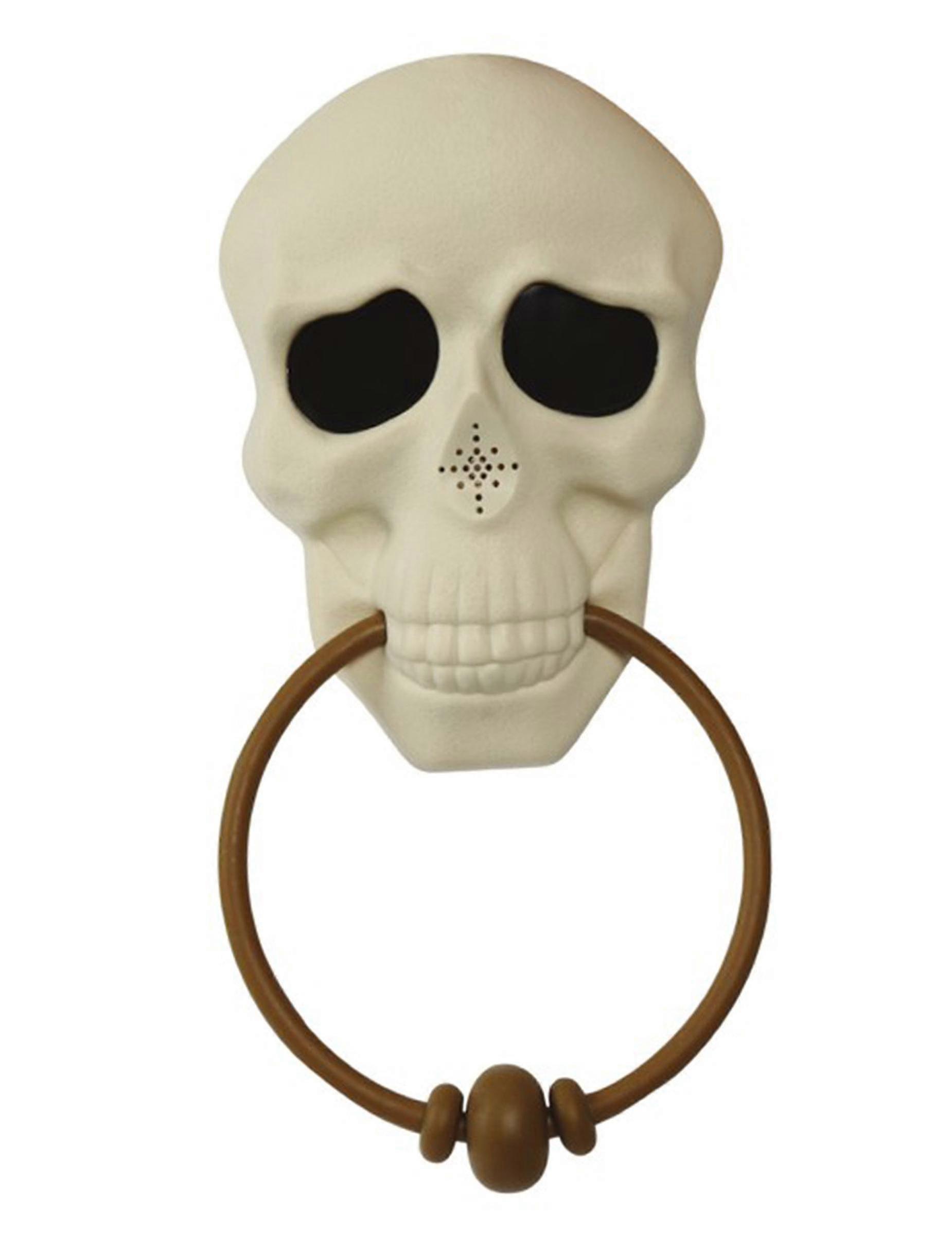 Sound and animated skeleton door decoration 30 cm