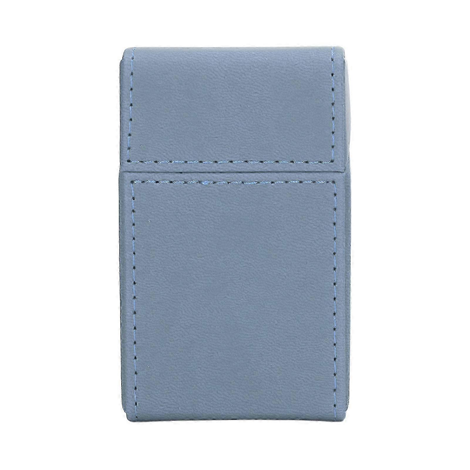 Portable Cigarette Case PU Leather Holder for 20 Cigarettes Travel Home Light Blue