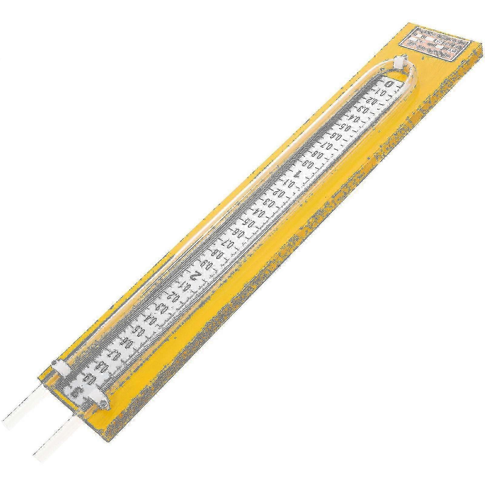 1 stk U-formet trykkmåler i rustfritt stål 0-10kpa Differensialtrykkmåler Trykksensor med høy nøyaktighet Lettlest U-rørmanometer--