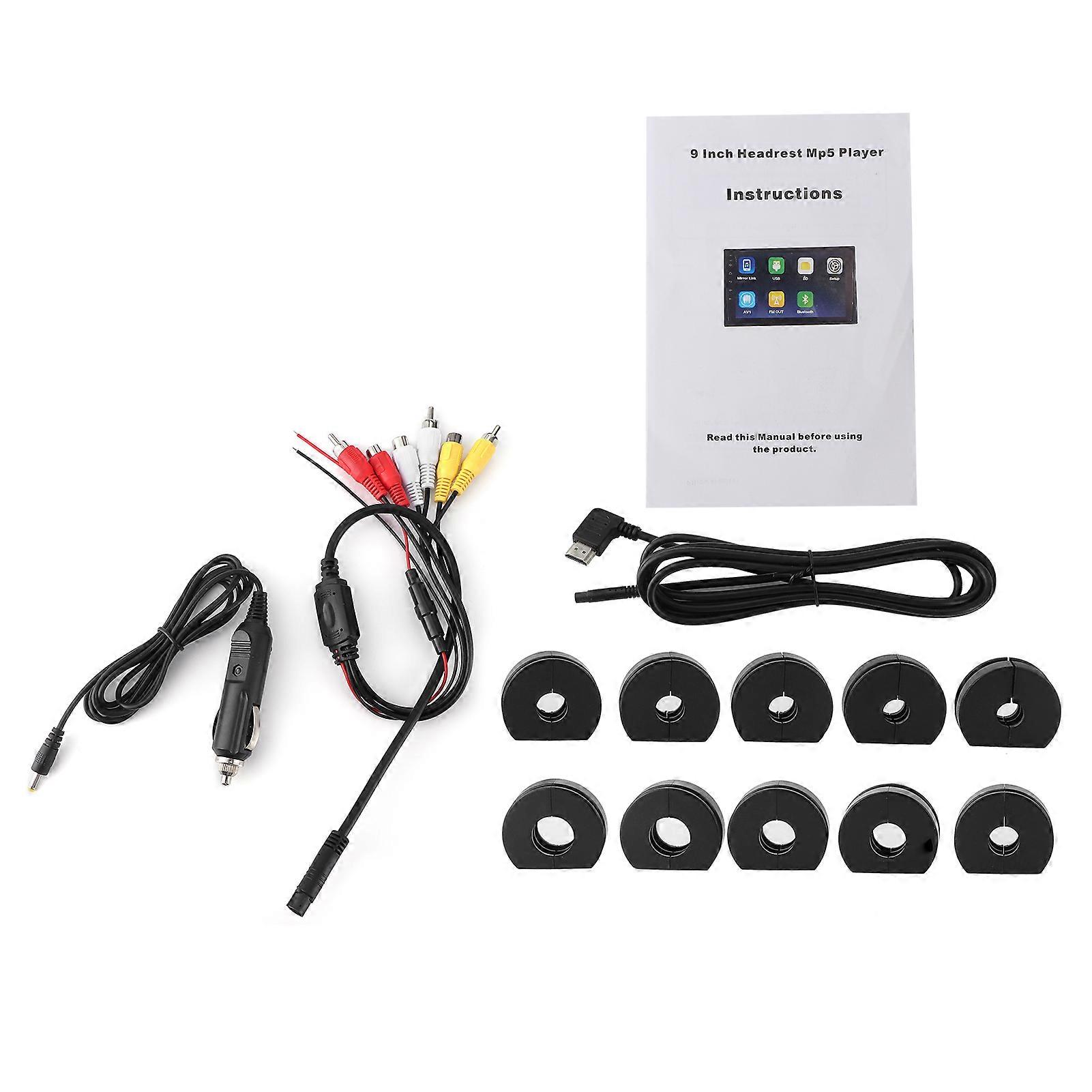 9in HD LED Display Car Headrest Monitor Bluetooth MP5 Player Multimedia o Video Radio Playing Universal