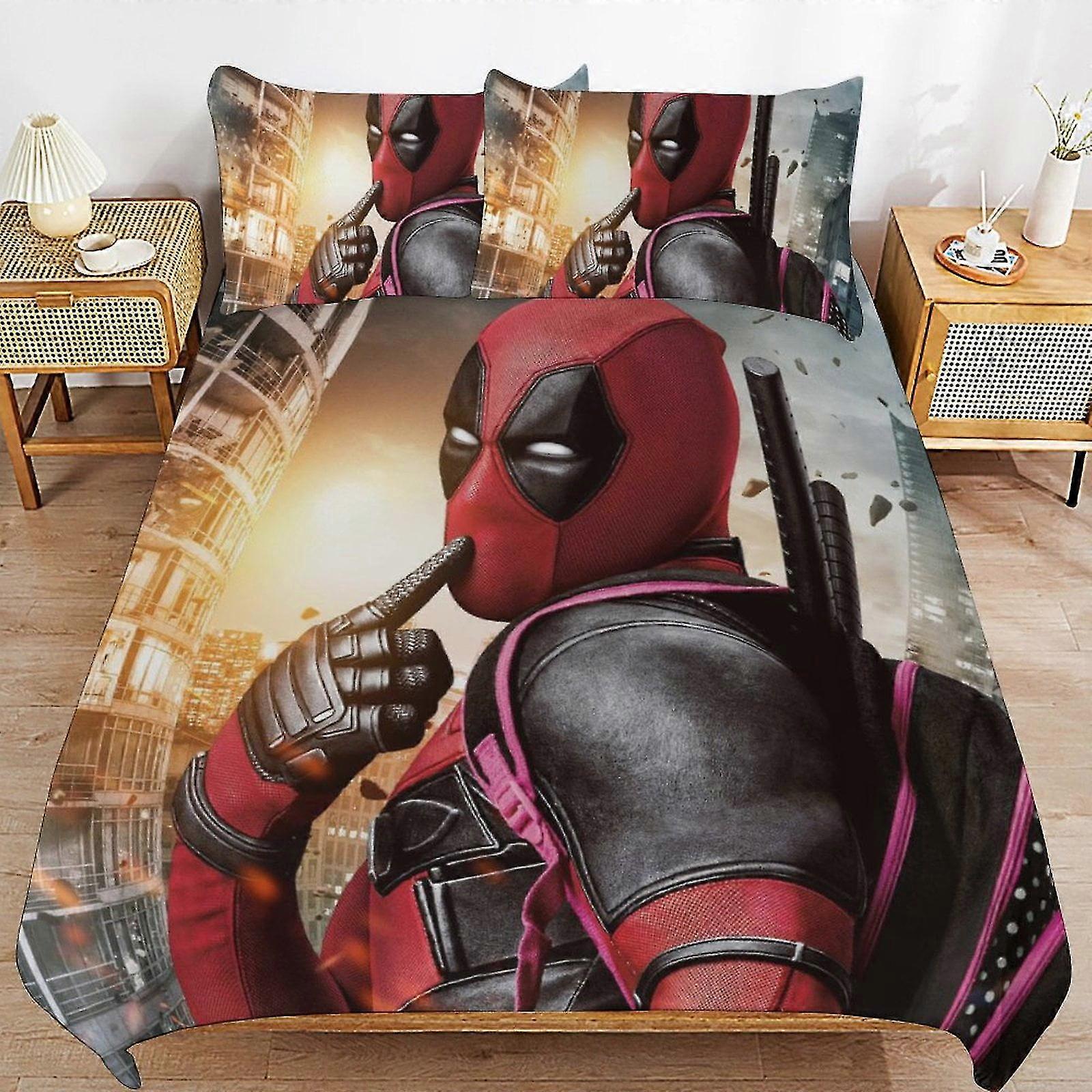 أطقم مفروشات أنيمي كرتونية لطيفة ديكور غرفة خفيف الوزن ، 1 غطاء لحاف و 2 وسادة للأطفال 86x70