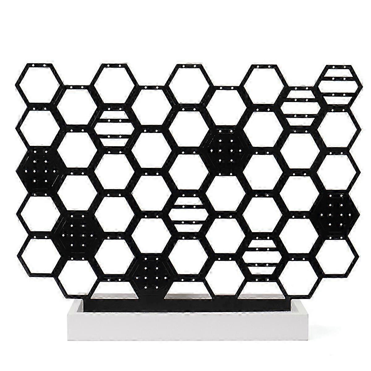 Honeycomb Black Jewelry Rack Storage Rack