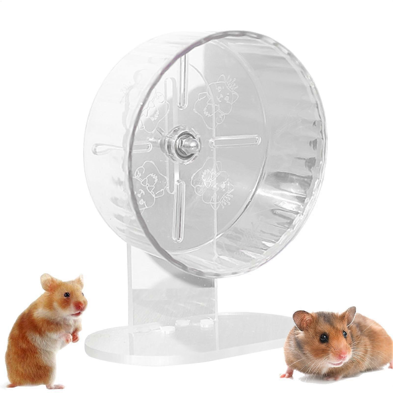 Hamsterrad – Transparent Adjustable Exercise Wheel | Quiet Rolling Bearings | Acrylic Mouse Toy for Active Hamsters
