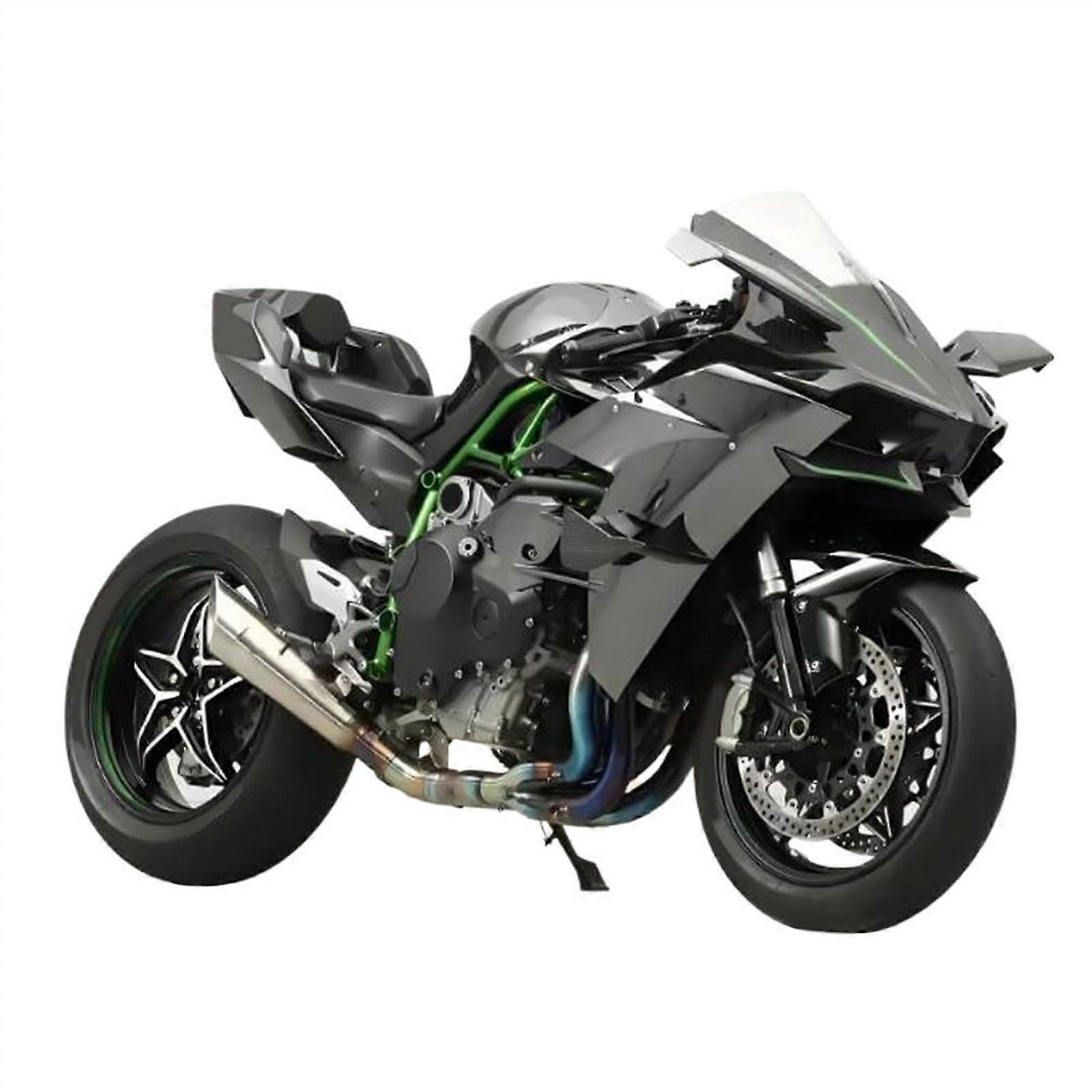 1/12 Scale Kawasaki Ninja H2R Motorcycle Model Assembly Kit Simulation Alloy Decorative Black Version