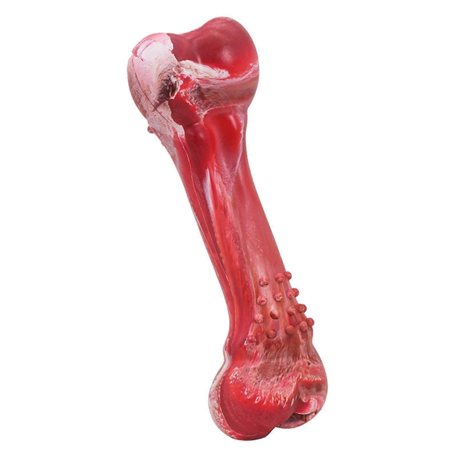 Simulation Bone-Shaped Toy For Large And Medium Dogs Built-In Squeaker Wear-Resistant Rubber For Teeth Cleaning