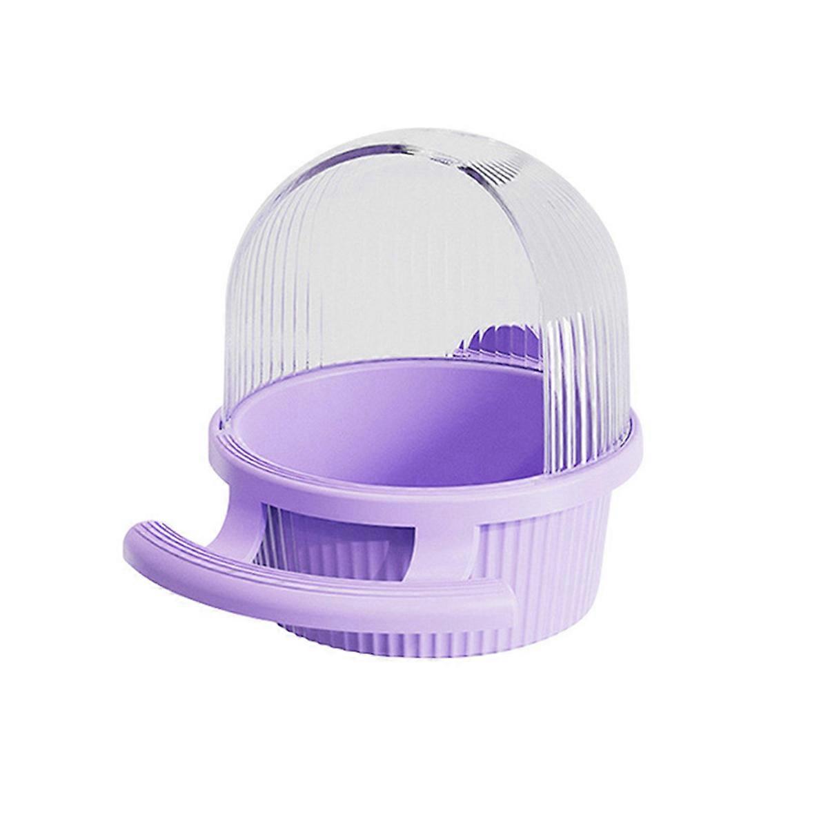 Hanging Bird Cage Feeder Semi-Enclosed Parrot Feeder Bowl Parakeet Feeder Box Bird Food Container B