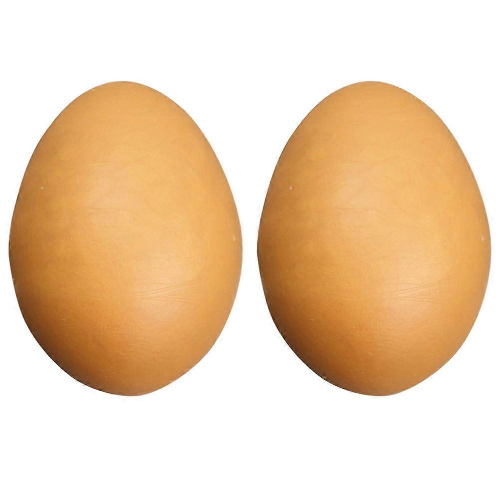 Artificial Chicken Egg Simulated Egg Adornment For Artists Egg Hunt PVC 2Pack