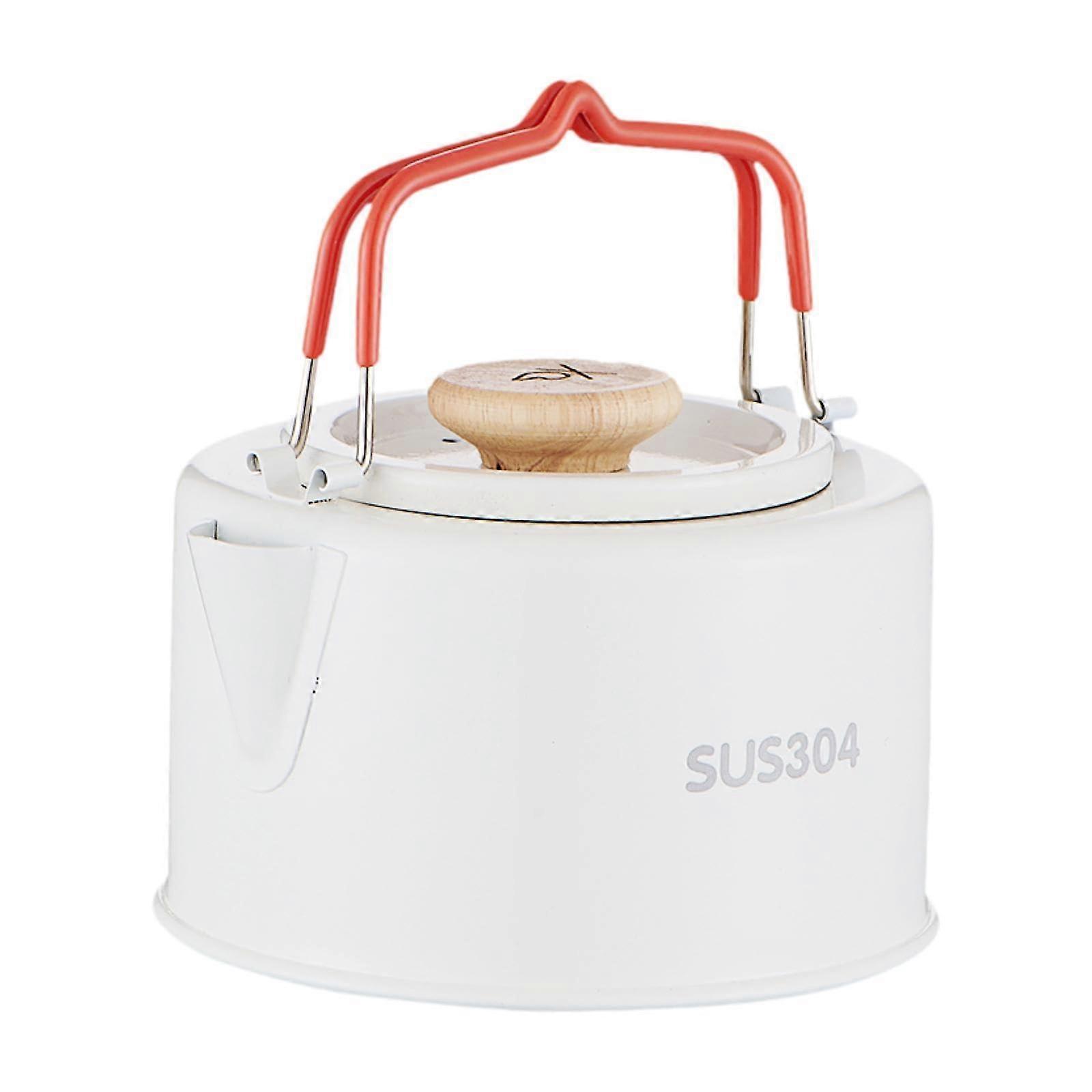 Camping Kettle 1.1 L Capacity, Travel Kettle For Picnics And Climbing, White