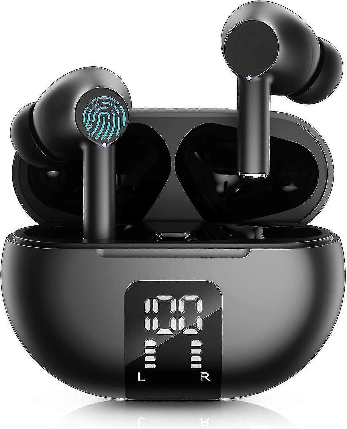 Wireless Ear Buds Bluetooth Earbuds, 60h Playtime Led Display Charging Case Bluetooth 5.3 Headphone With Mic, Ipx5 Ear Buds For Iphone/samsung/android
