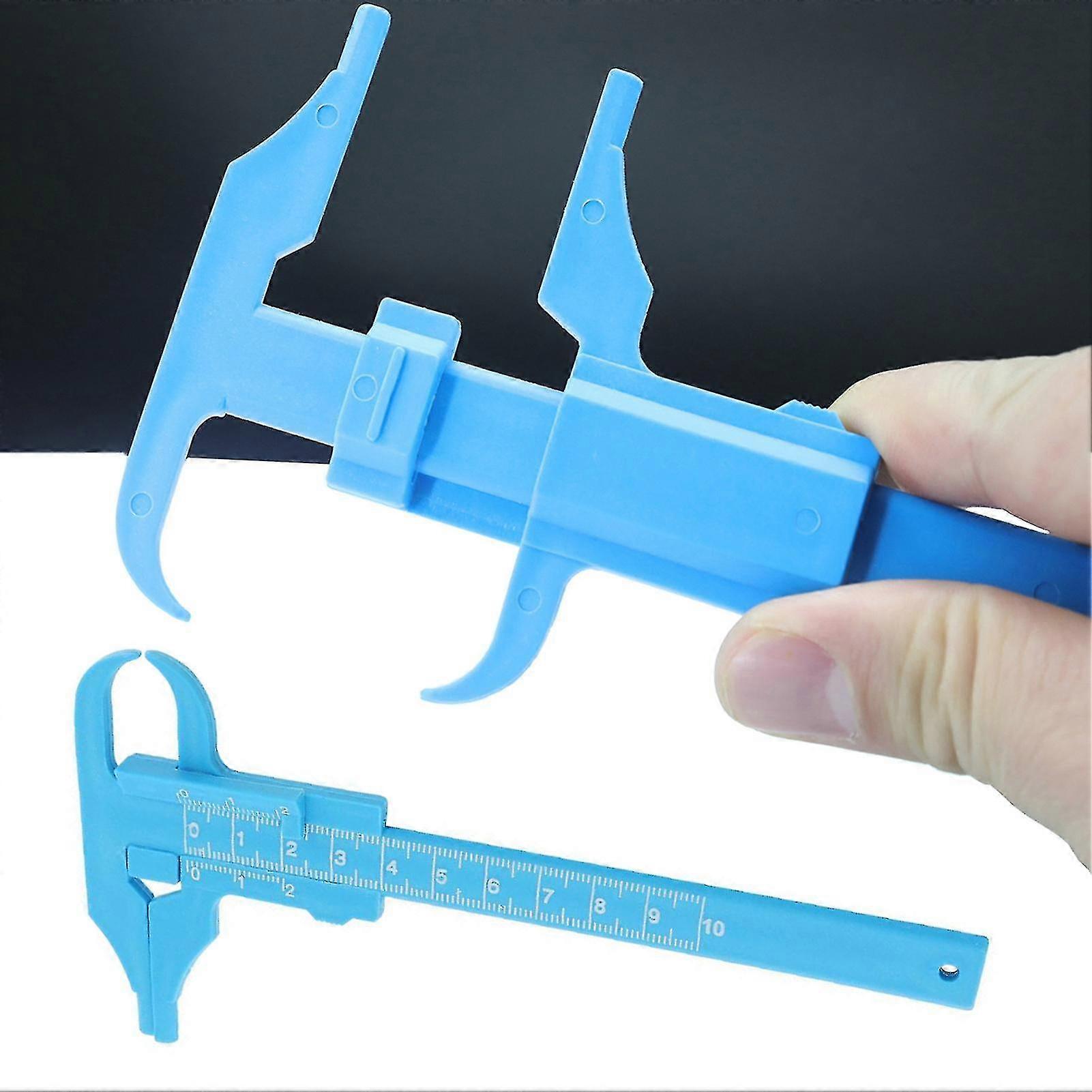 0-100mm Mini Light Blue Plastic Vernier Caliper Student Measuring Tool Gift