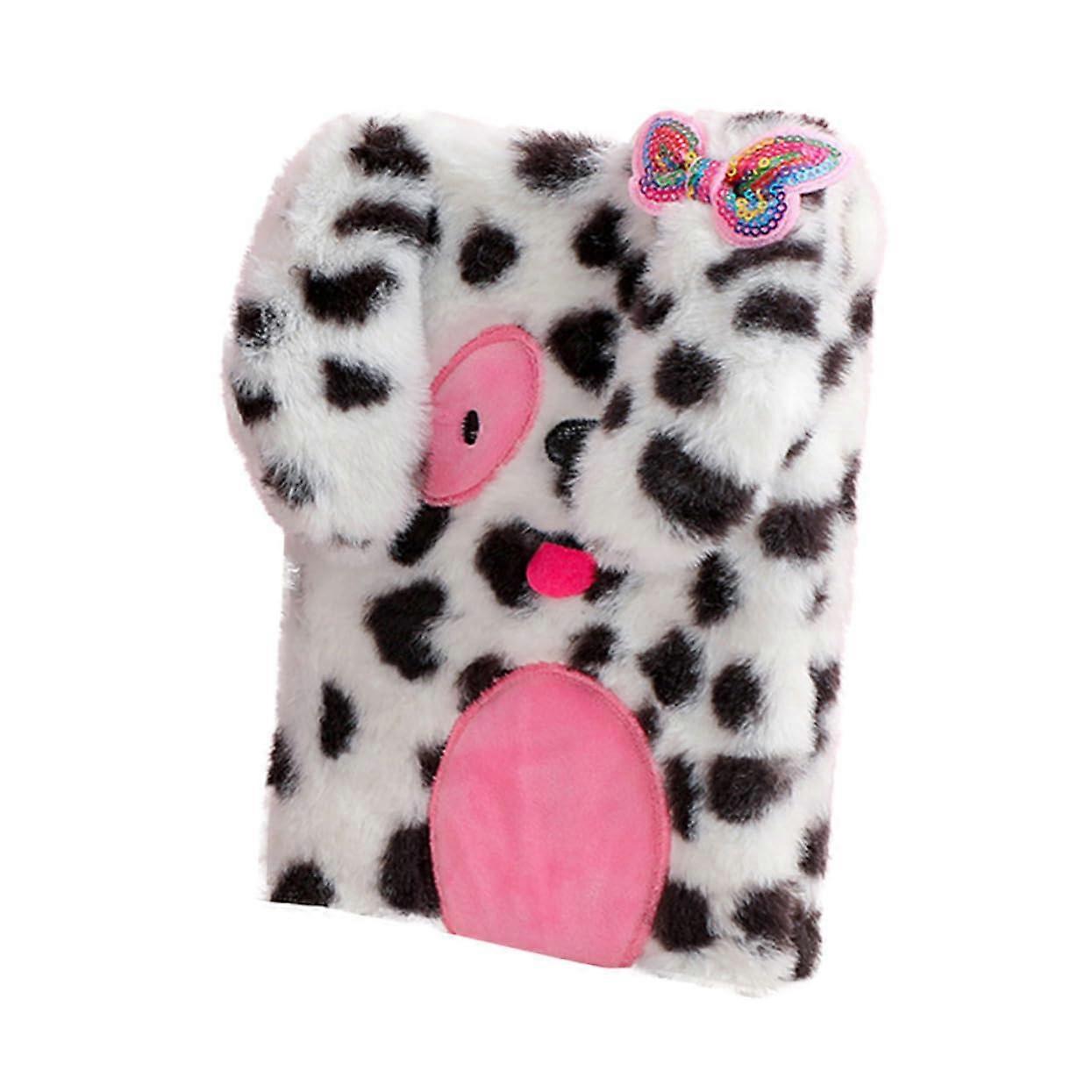 Student Diary Notebook Spotted Dog Plush Cover Notebook Girl's Diary