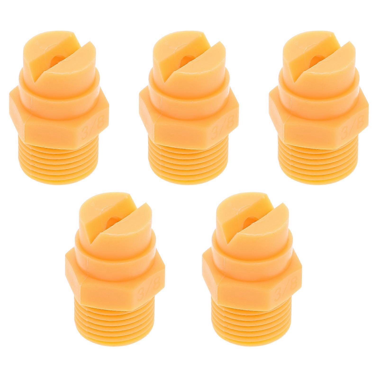 Yellow Spray Nozzle Water Hose Sprayer Overlapping Spray Good Storage Maintenance Workers 5Pcs