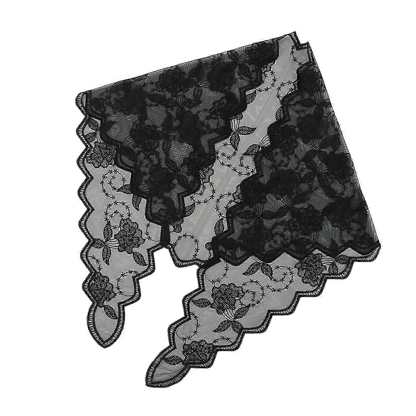 أنيقة الدانتيل Mantilla رئيس الحجاب لحفل الزفاف التقليدية الدانتيل زهرة الحجاب غطاء الرأس للكنيسة الكاثوليكية أغطية الرأس الحجاب-Yvan