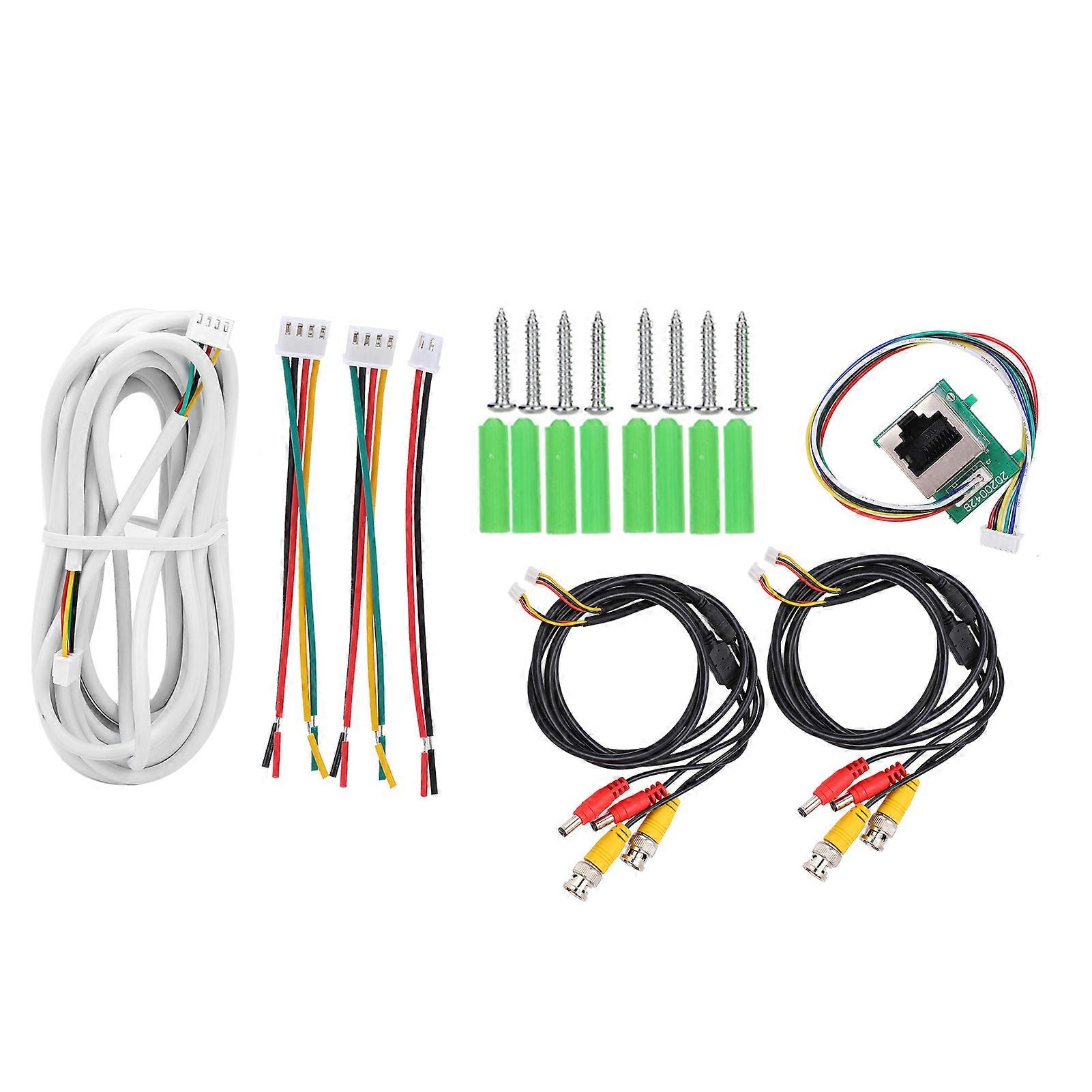 7in Wired Video Doorbell with 2 AHD Cameras TFT Display Motion Detection Waterproof WIFI APP Remote for Tuya AC100‑240VUK Plug