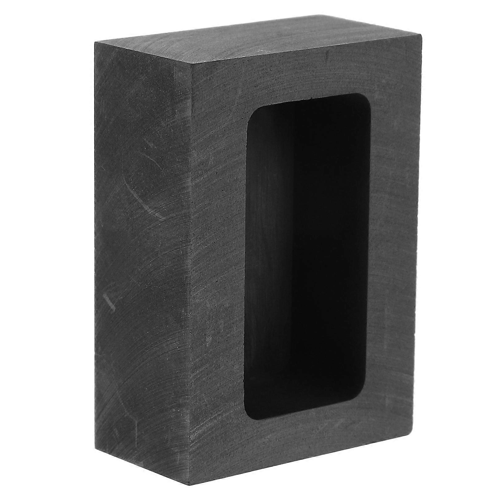 Graphite Ingot Mold Casting Tool Thermal Conductivity For Researchers And Students Black Rectangular 4.00X1.50X1.00CM Groove 1Pack