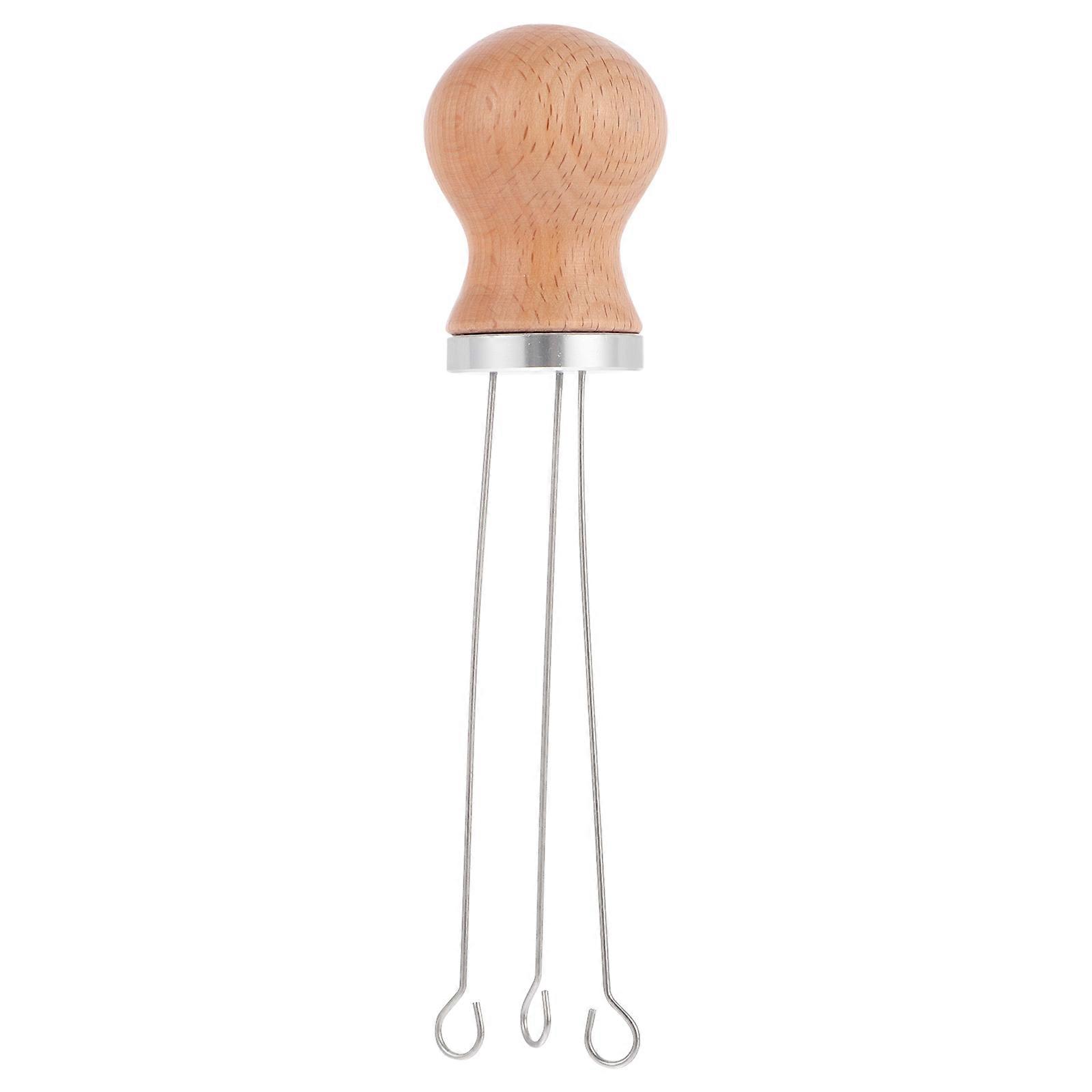 Wooden Handle Coffee Stirrer Tamper Tool for 2pcs