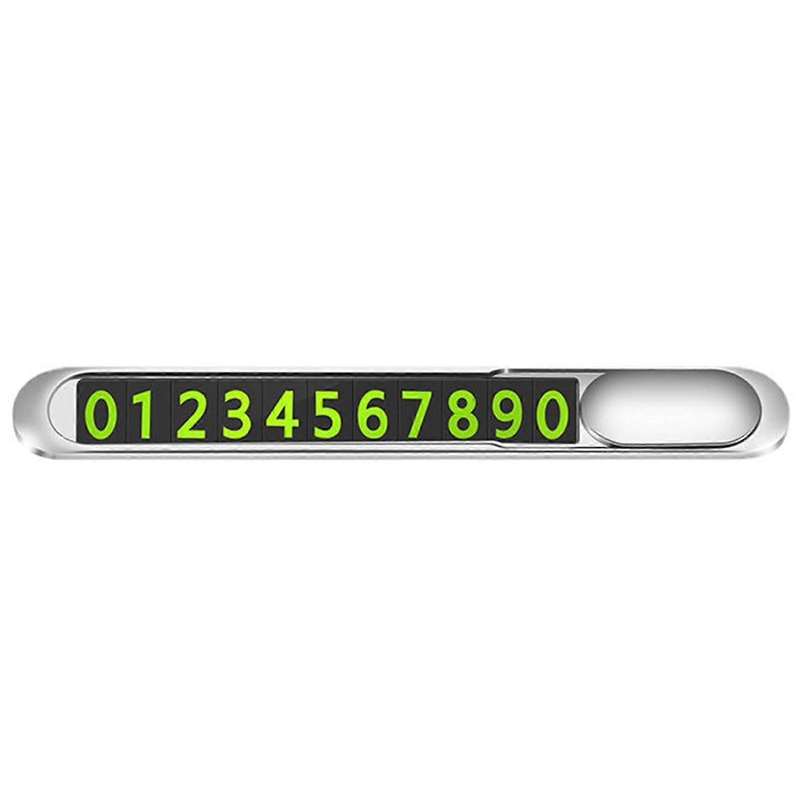 Concealable Metal Luminous Parking Sign Effortless Number Change Installation Night Driving