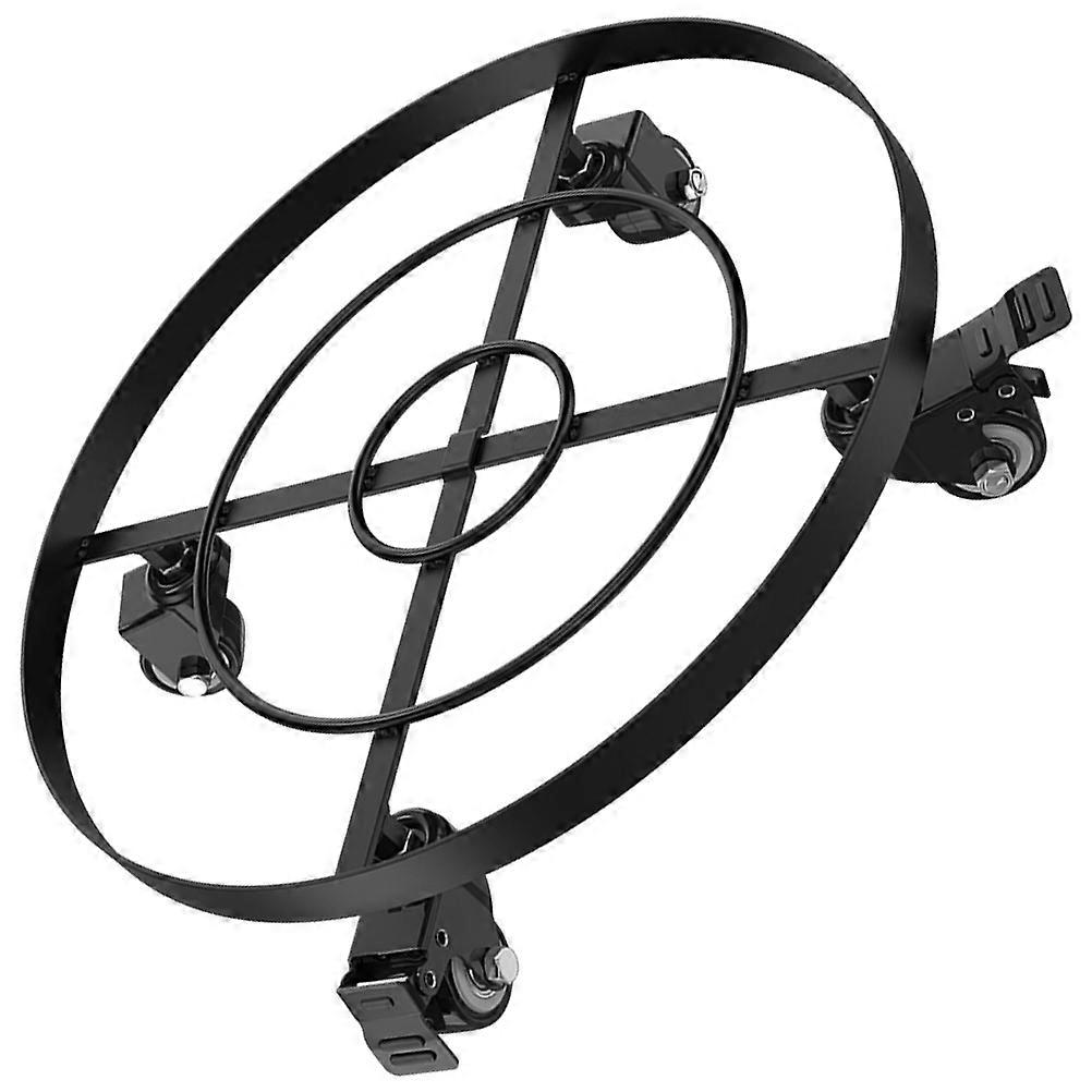1Set Iron Flowerpot Tray with Wheels for Homeowners 10.6x10.6x3.9in