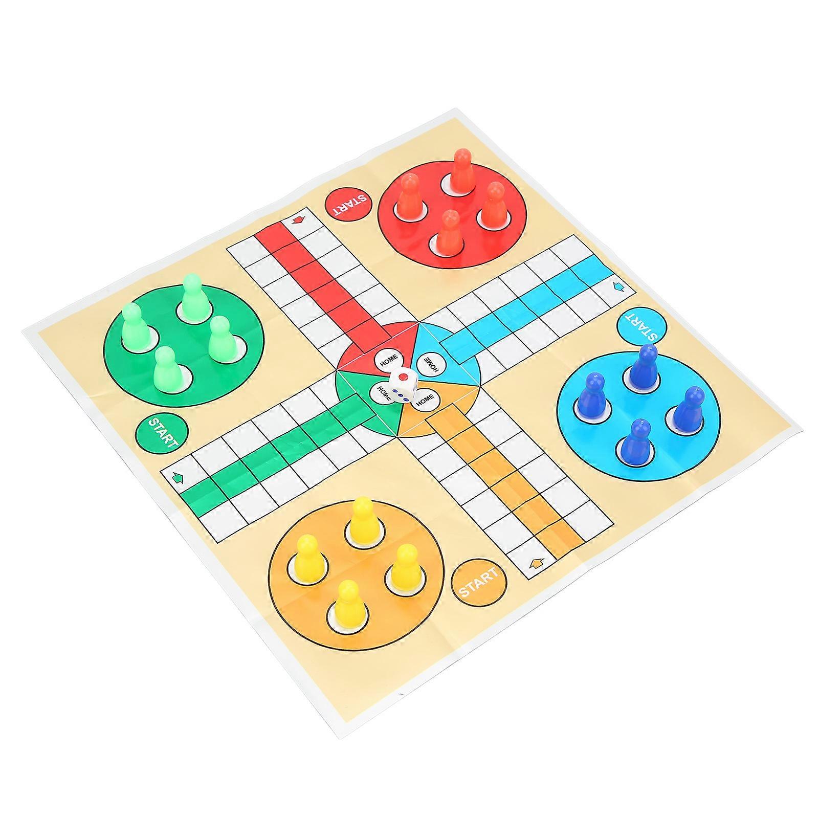 Children Fun Board Game Chess Set Plastic Portable Wear Resistance Chessboard Game Toy for Party Type 3 