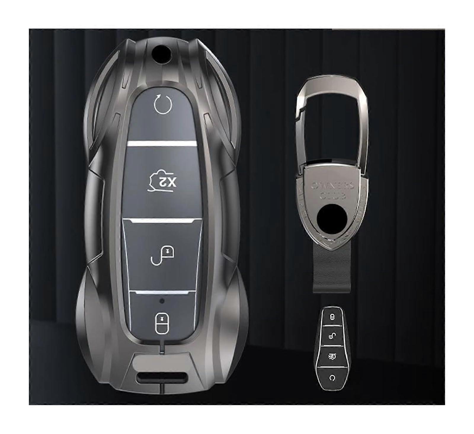 For BYD ATTO 3 Atto 2 Song Pro Shark 6 Dolphin Mini Seal U 05 Sealion 07 EV Remote Key Cover Case Holder Shell Fob Key Housing (Style B Gray)