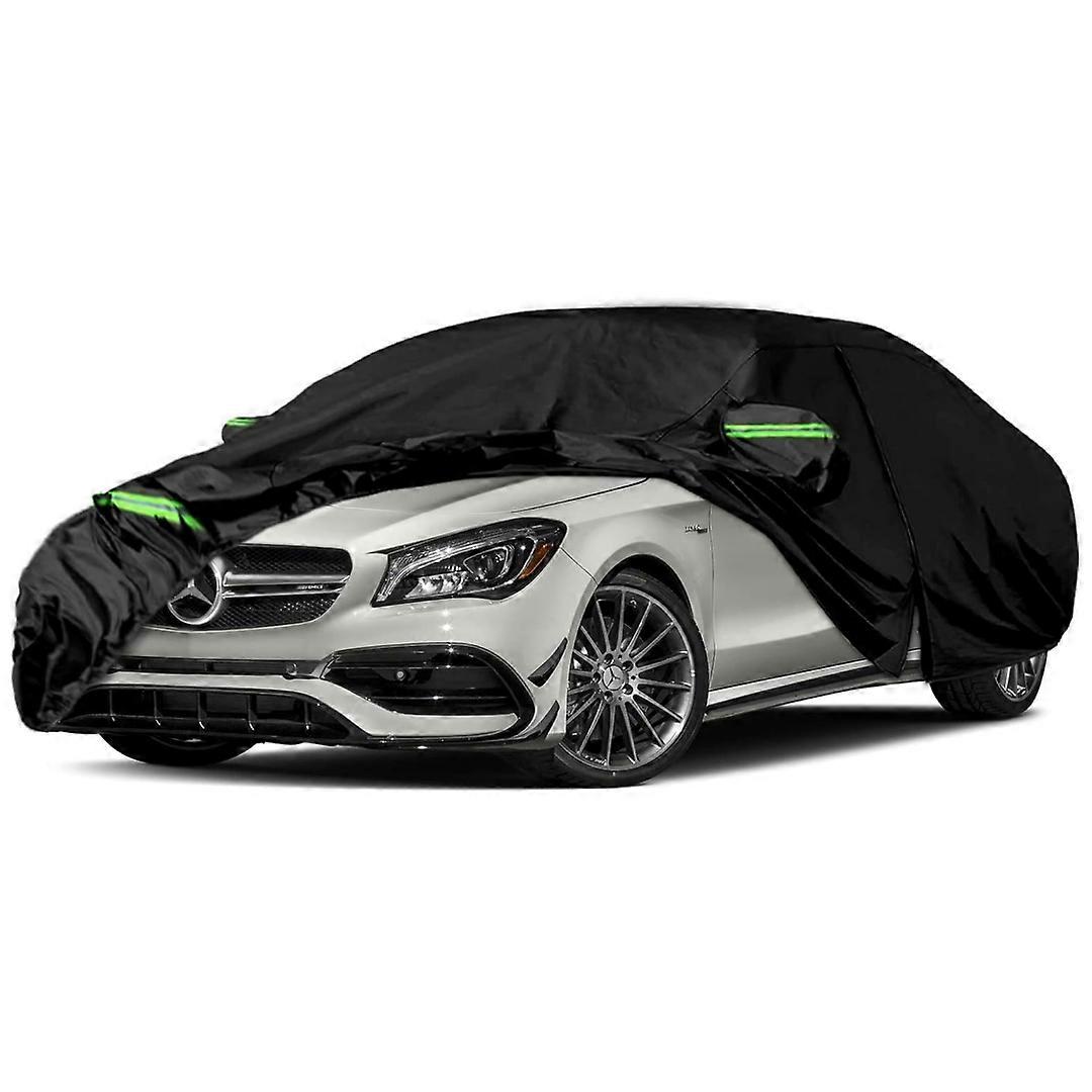ينطبق على أغطية السيارات المقاومة للماء في الهواء الطلق لعام 2013-2025 مرسيدس بنز CLA 180 200 مع باب بسحاب وأشرطة مقاومة للرياح للثلوج والأمطار والغبار والبرد