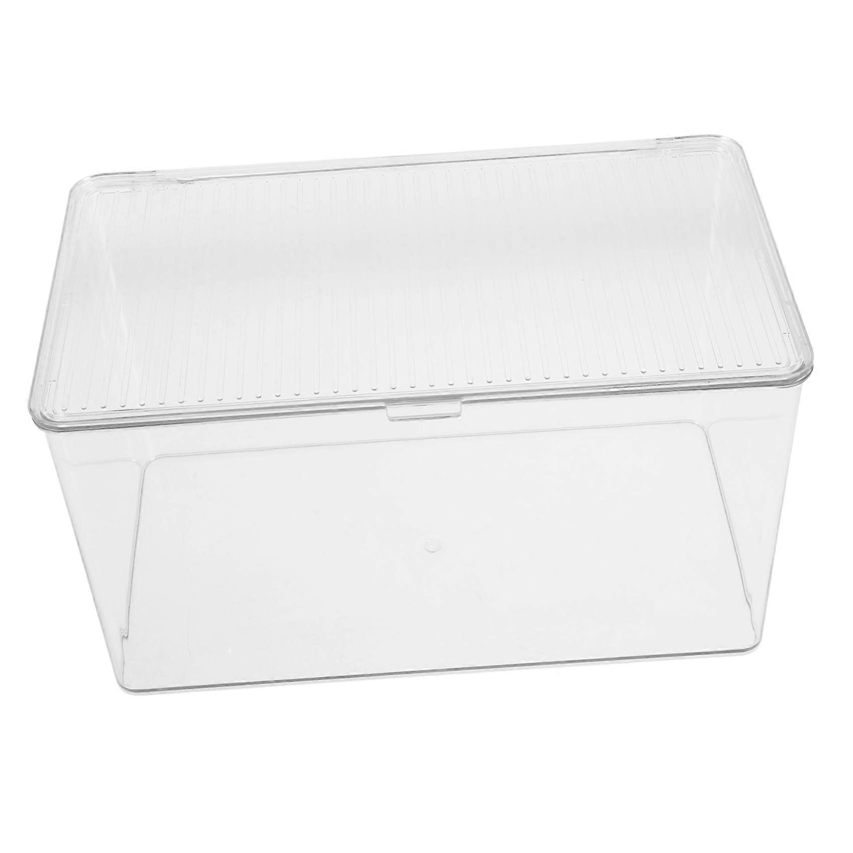 Transparent Acrylic Storage Box with Lid, Large Clear Containers for Badges, Pins, and Anime, Dust Display and Collection, Lightweight