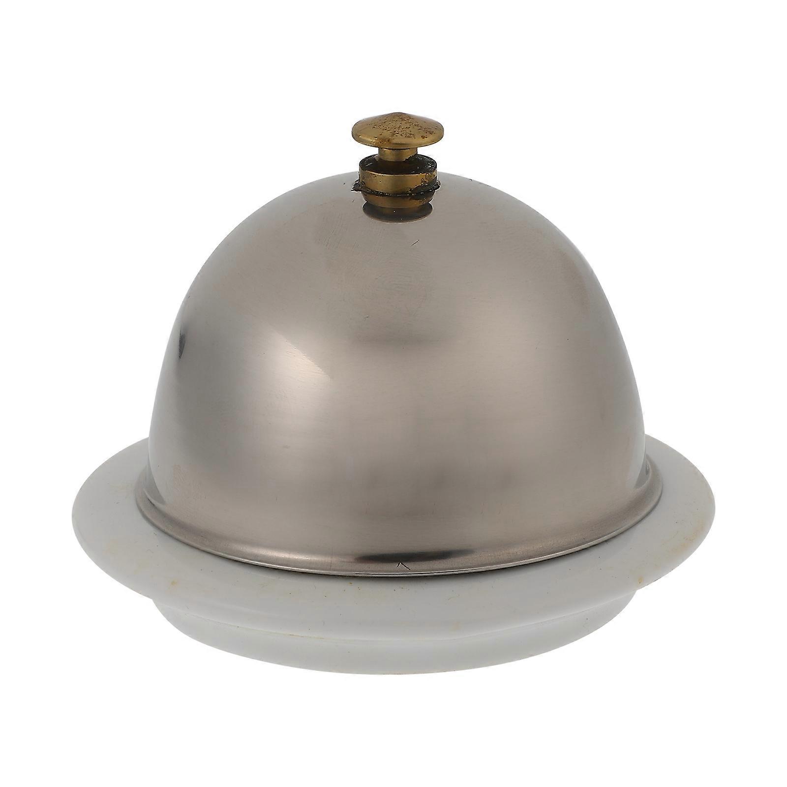Ceramic Butter Dish with Stainless Steel Lid for Spices, Seafood, and Snacks – Elegant Kitchen Storage Bowl
