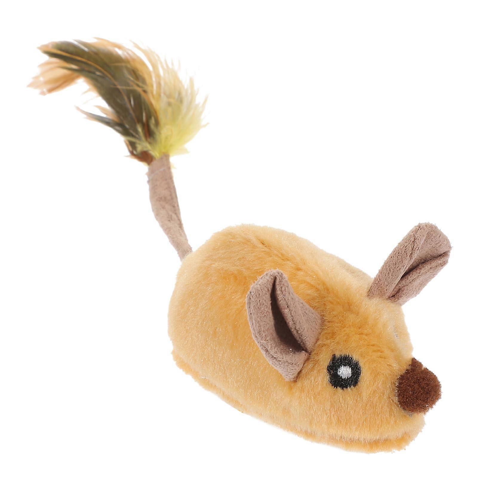 Simulated Plush Mouse Cats Interactive Dog Toy Mouse Toy for Cats Interactive Toys Kitten Portable Mouse Toy Grey As shown 1